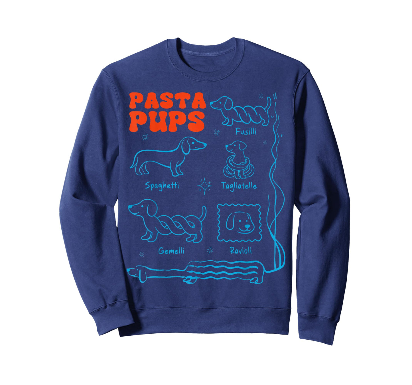 Pasta Pups Funny Dachshund Wiener Dog Pasta Foodie Dog Mom T-Shirt