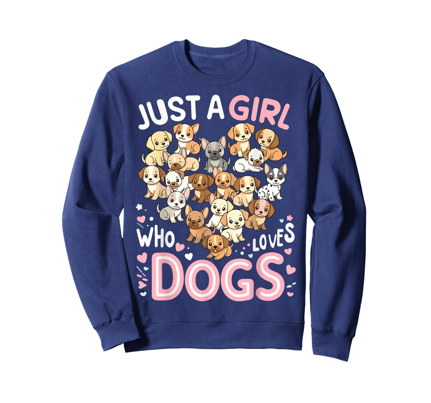 Cute Puppy Heart Just a Girl who Loves Dogs T-Shirt