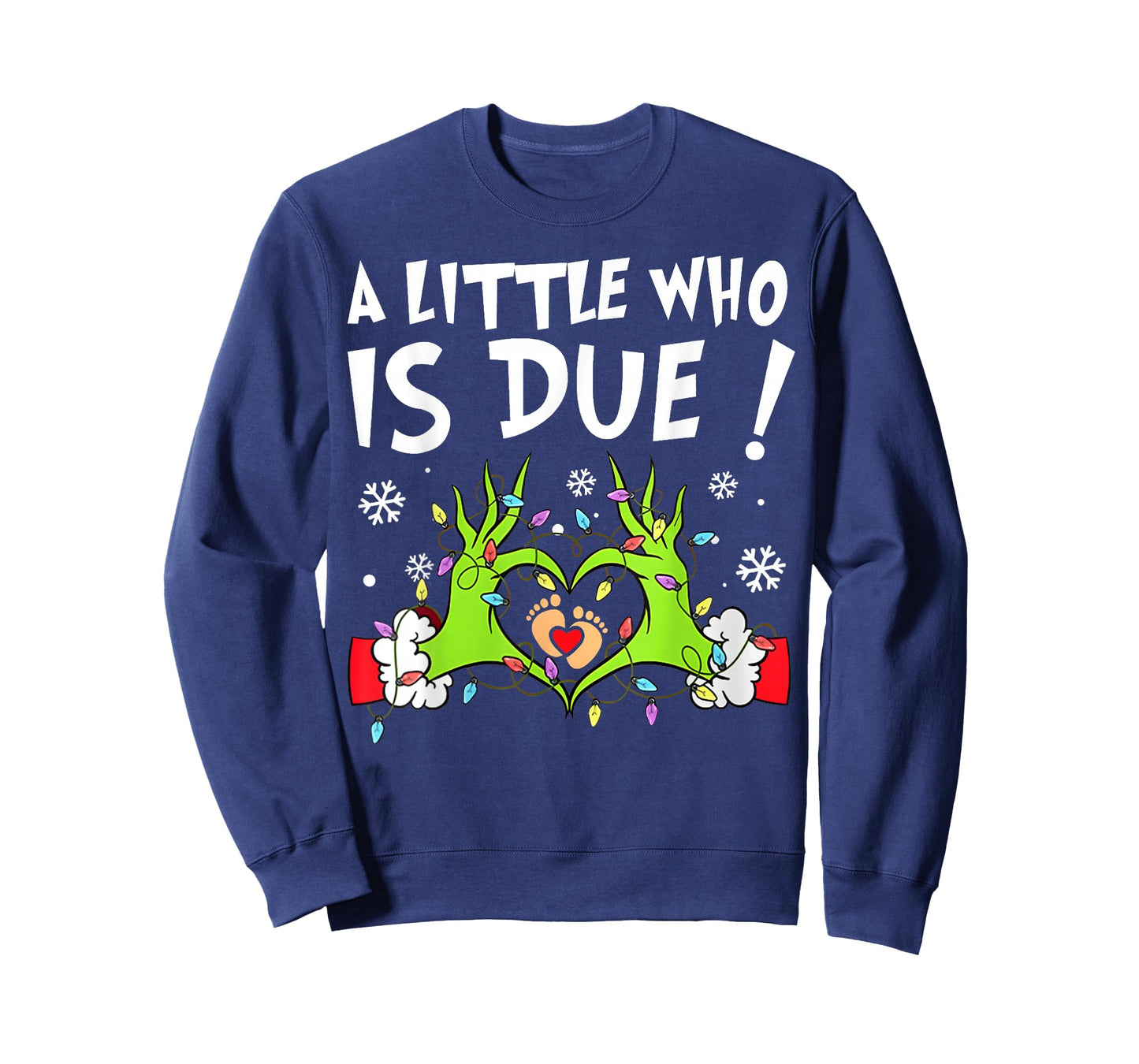 A Little Who is Due Christmas Pregnancy Announcement T-Shirt