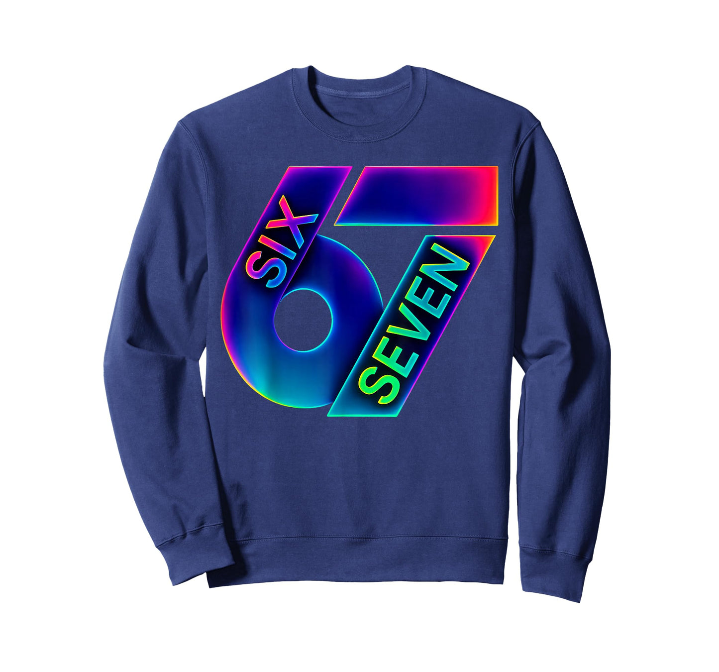 Fun Six Seven 6 7 Meme Colorful Design T-Shirt