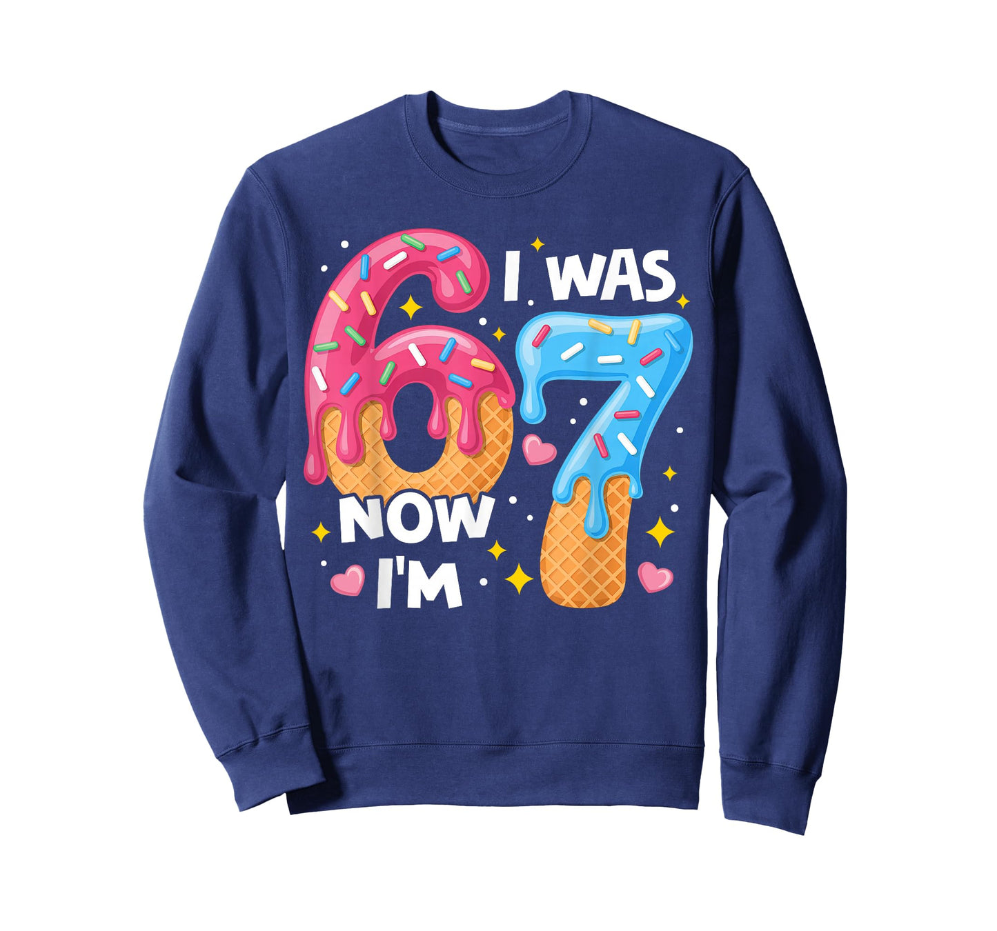 7 Year Old Birthday I was 6 Now I'm 7 67 Funny Kids T-Shirt
