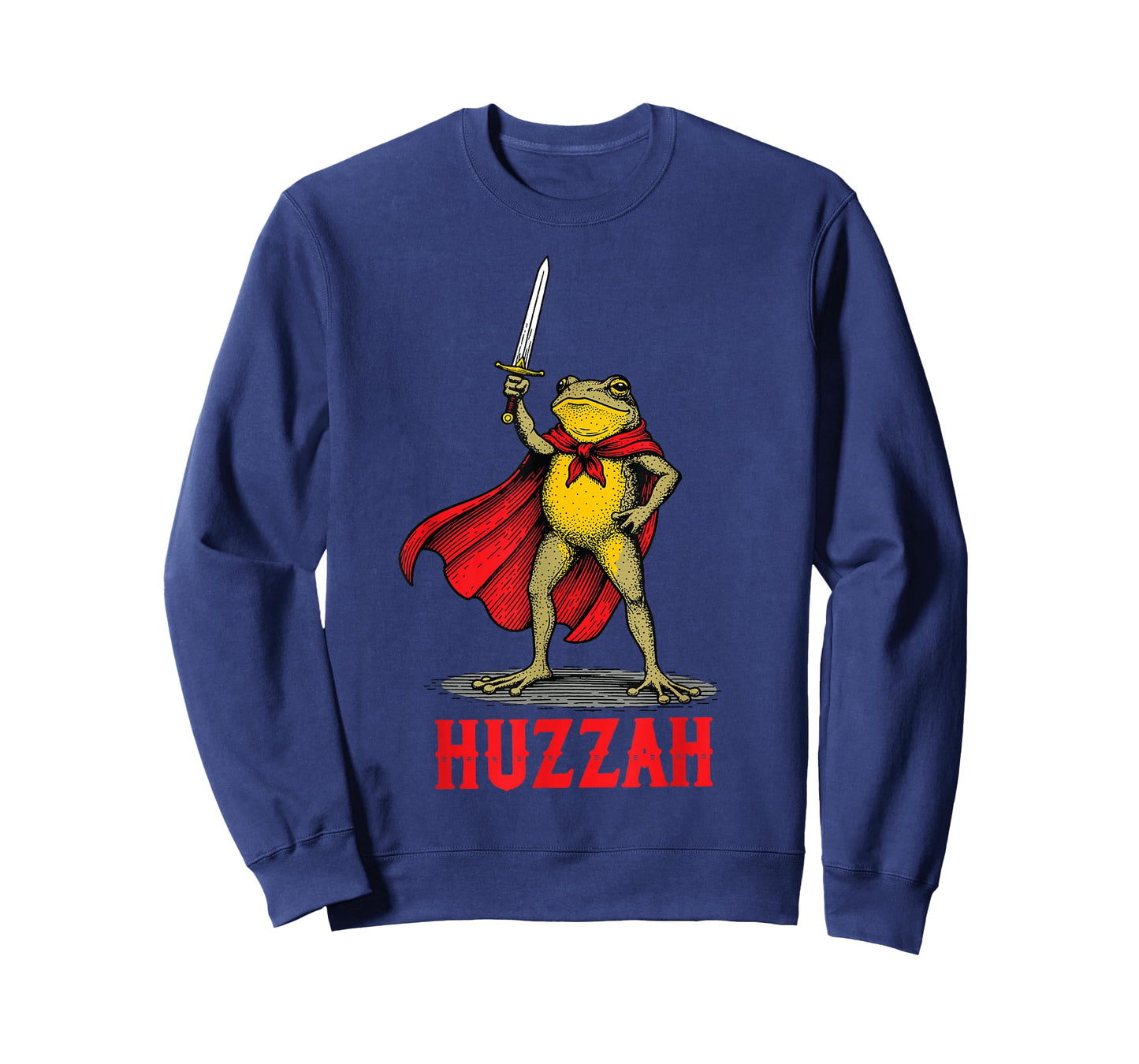 Funny Huzzah Frog Knight Sword Meme Toad Fantasy Gift T-Shirt
