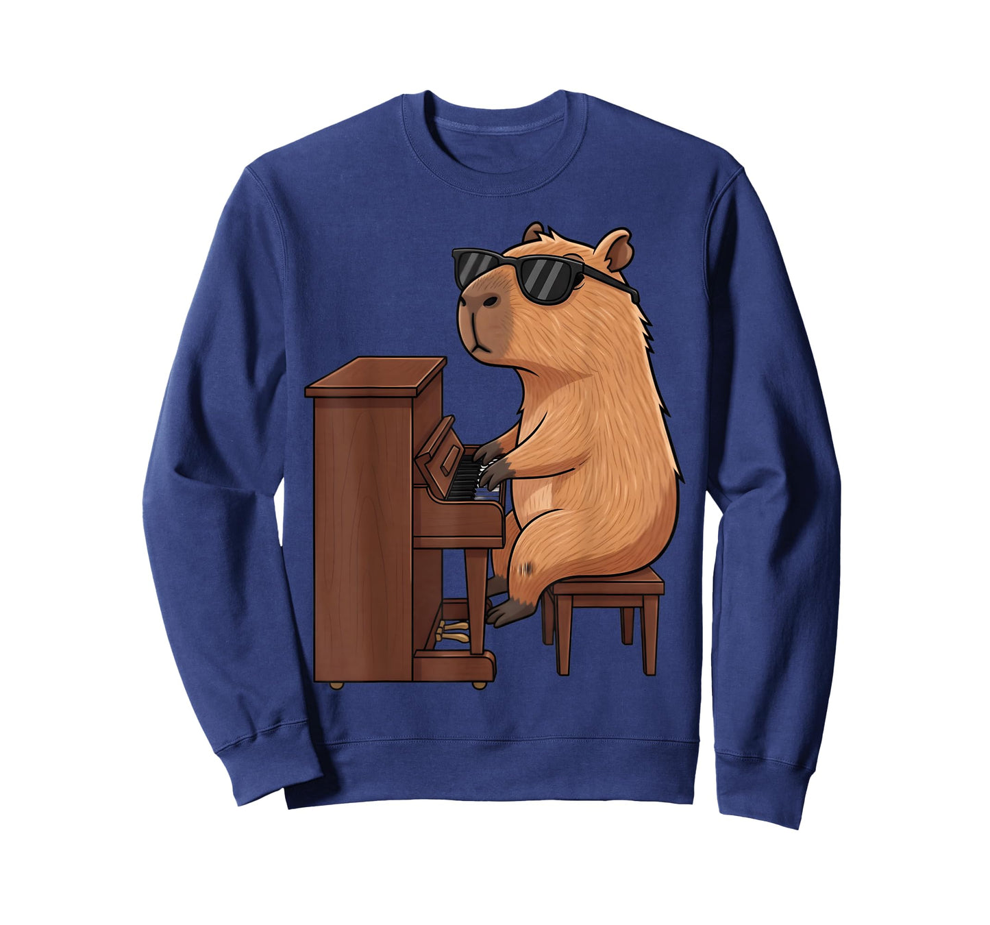 Capybara Playing Piano Musician Cute Graphic Kids Girls Boys T-Shirt