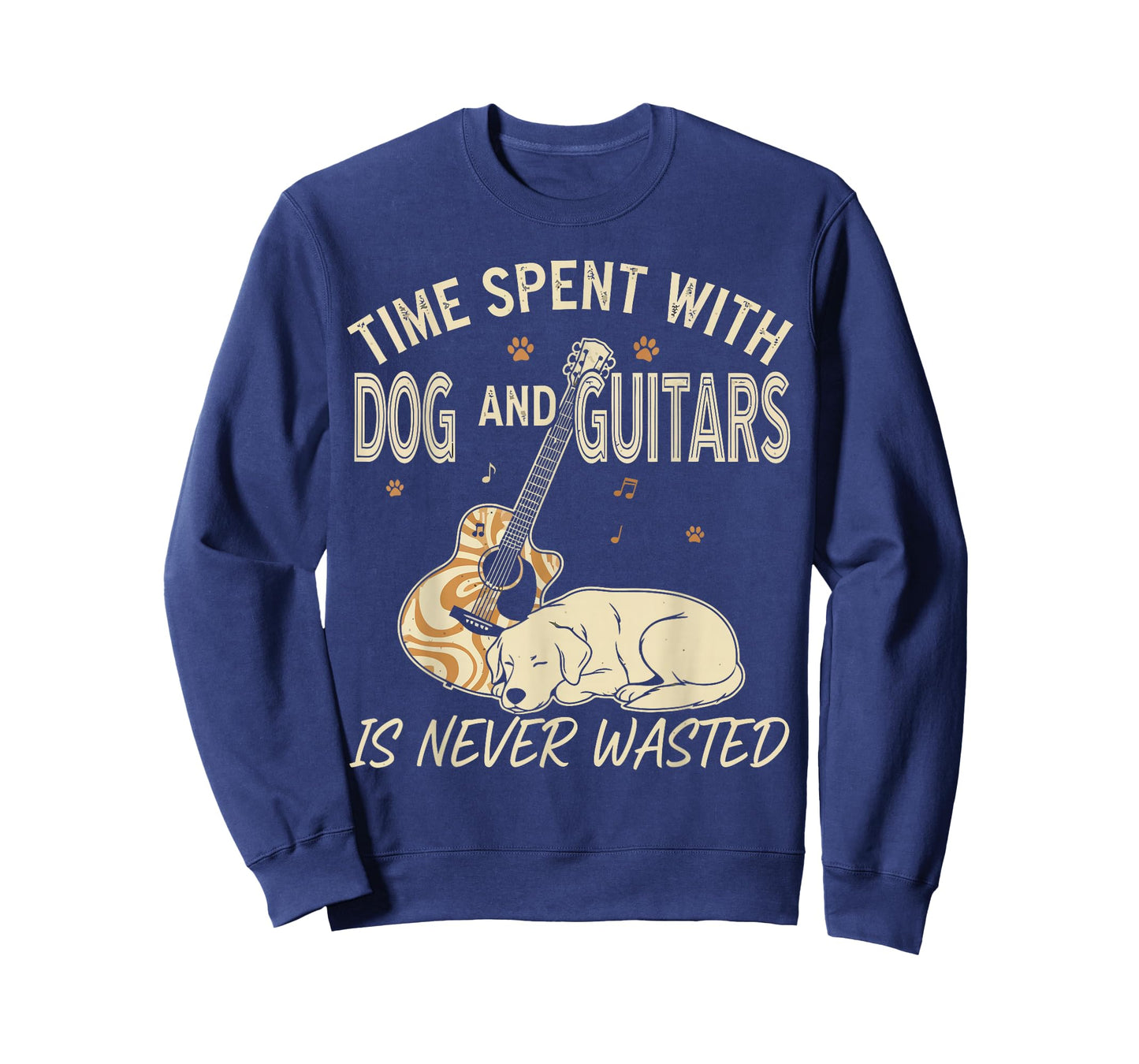 Time Spent with Dog and Guitars is Never Wasted T-Shirt