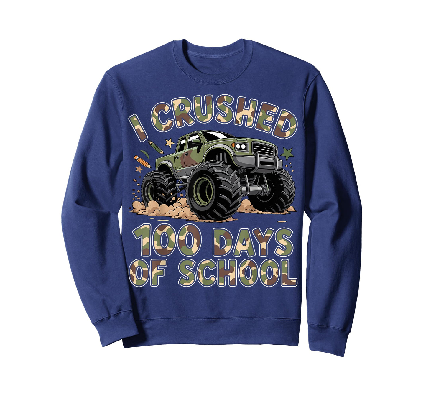 100 Days of School Monster Truck 100th Day of School Boys T-Shirt