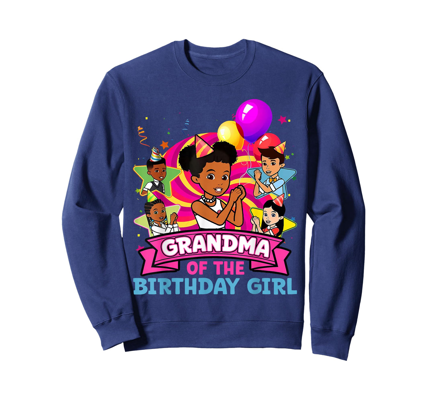 Grandma of Birthday Girl Gracie Pink Doll Family Decorations T-Shirt