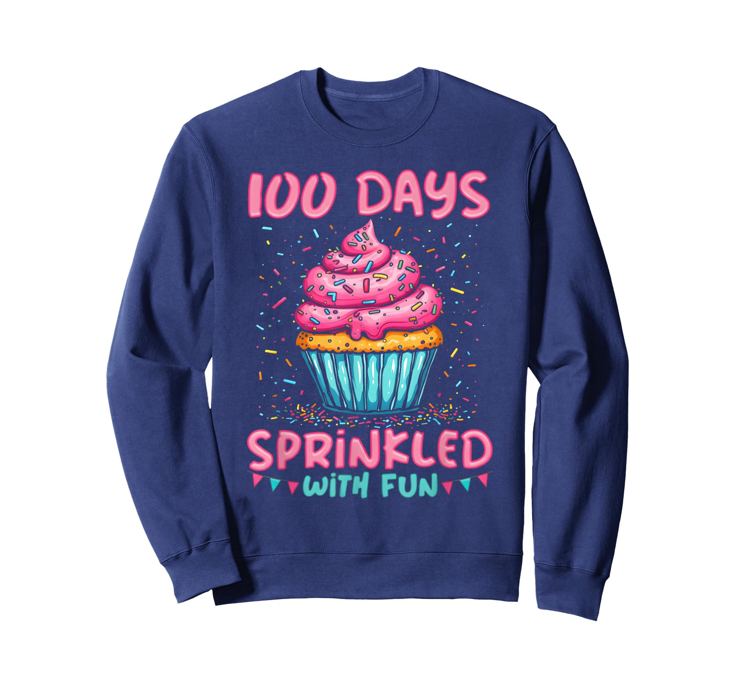 100 Days Sprinkled with Fun Cupcake 100th Day of School Girl T-Shirt