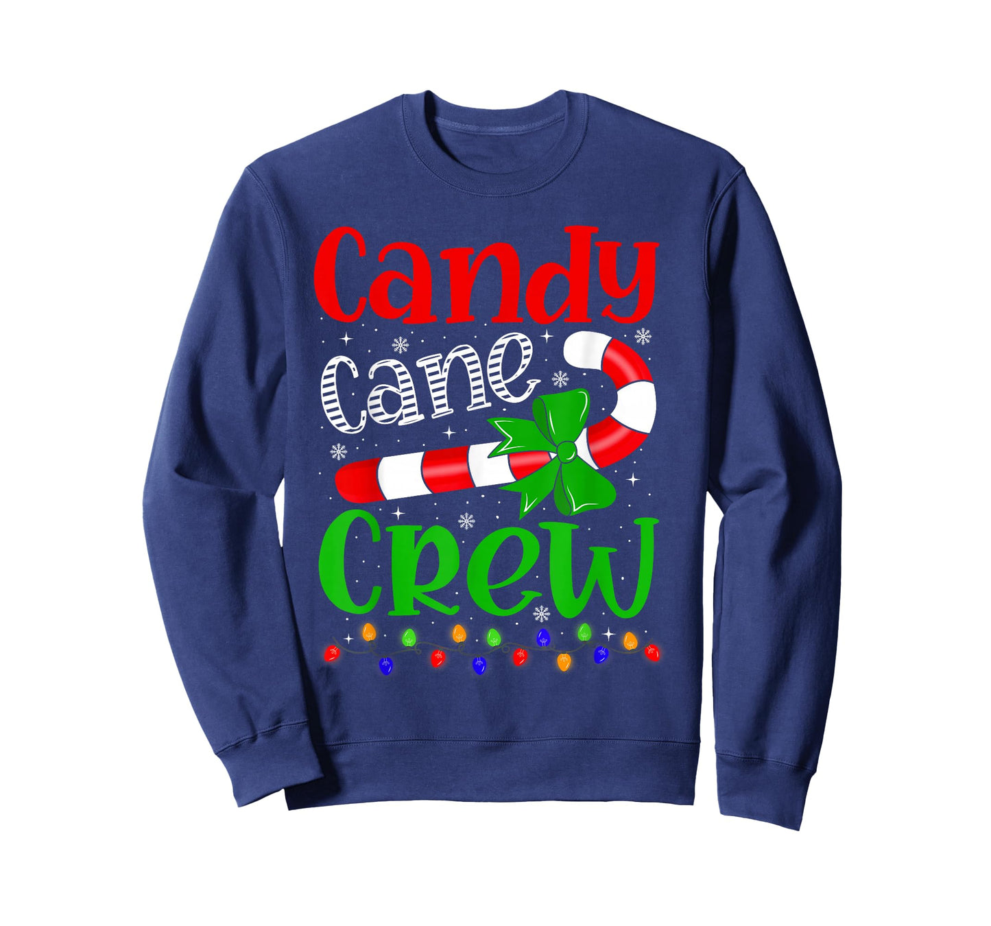 Candy Cane Crew Christmas Family Matching Funny Xmas Pajamas T-Shirt
