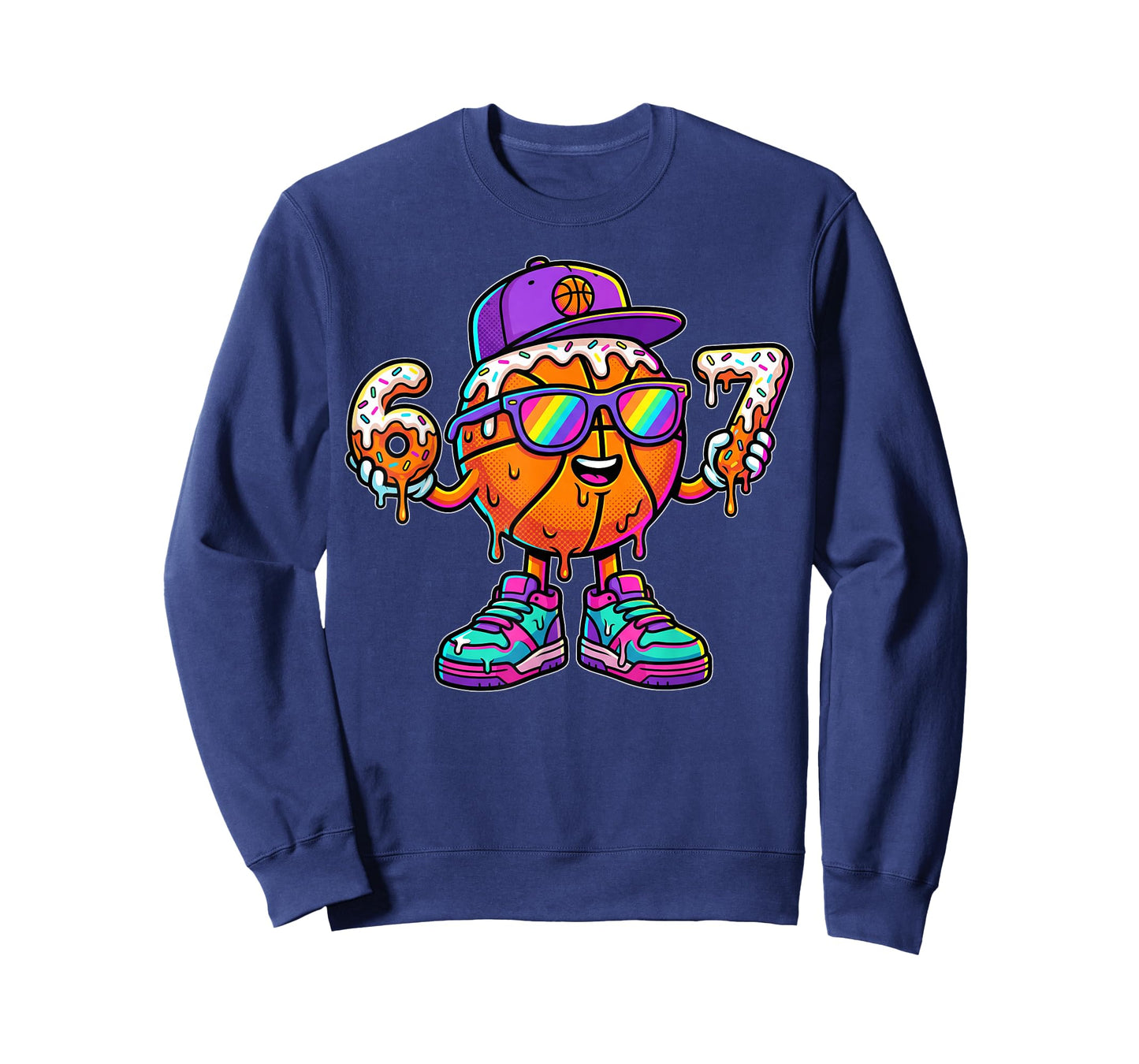 67 Basketball Drip Six Seven Funny Meme Gen Alpha Kids Boys T-Shirt