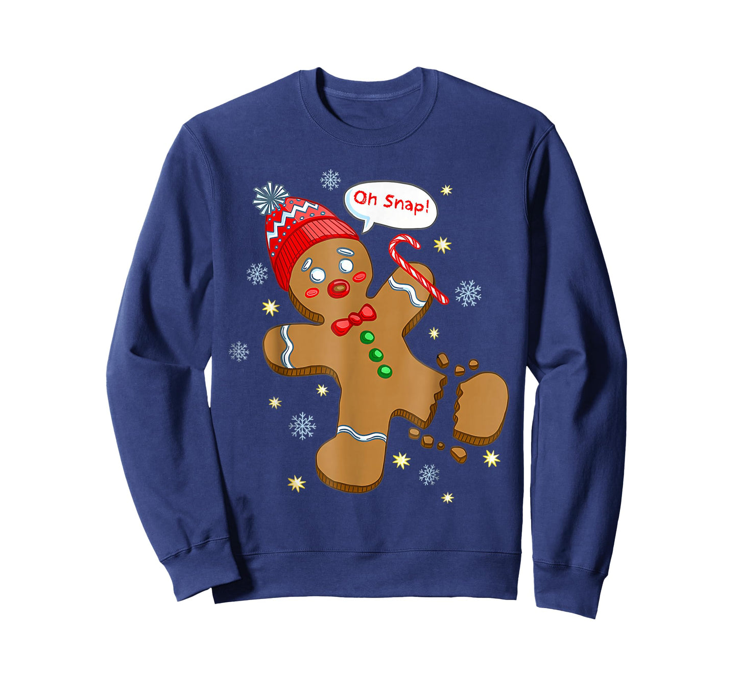 Gingerbread Man Cookie Ugly Sweater Oh Snap Christmas T-Shirt