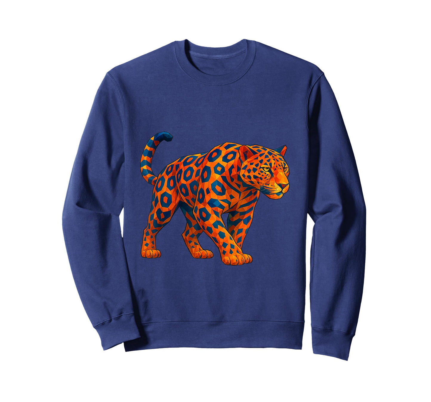 Geometric Leopard Jaguar Predator Polygon Abstract Art T-Shirt
