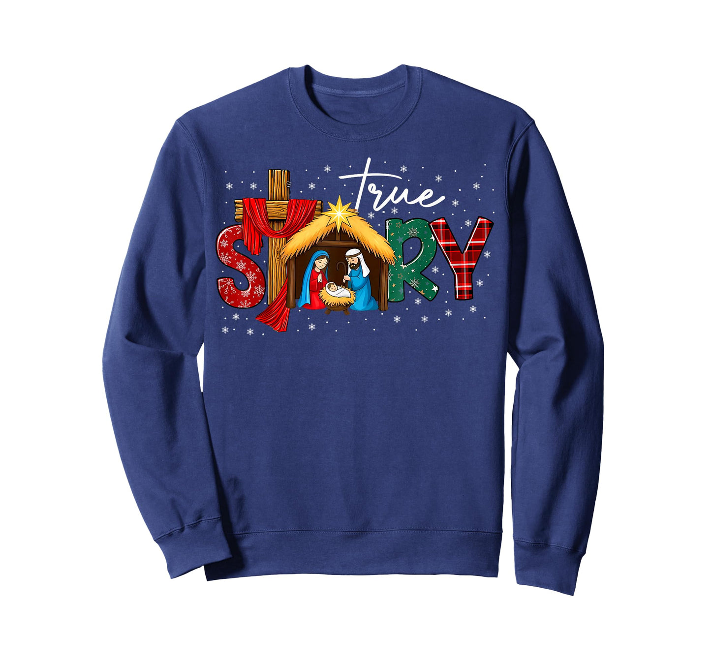 True Story Nativity Christmas Baby Jesus Xmas Christian T-Shirt
