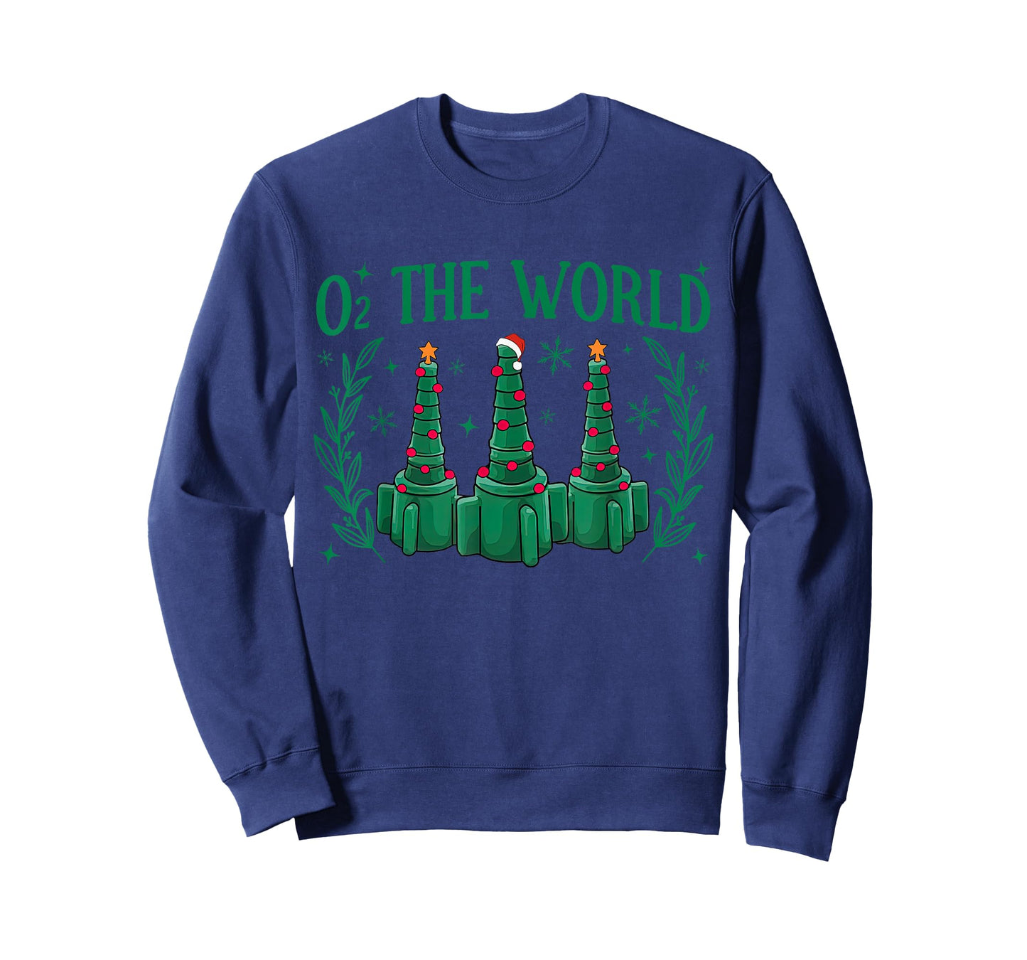 O2 The Work Christmas Tree Lights RT Respiratory Therapist T-Shirt