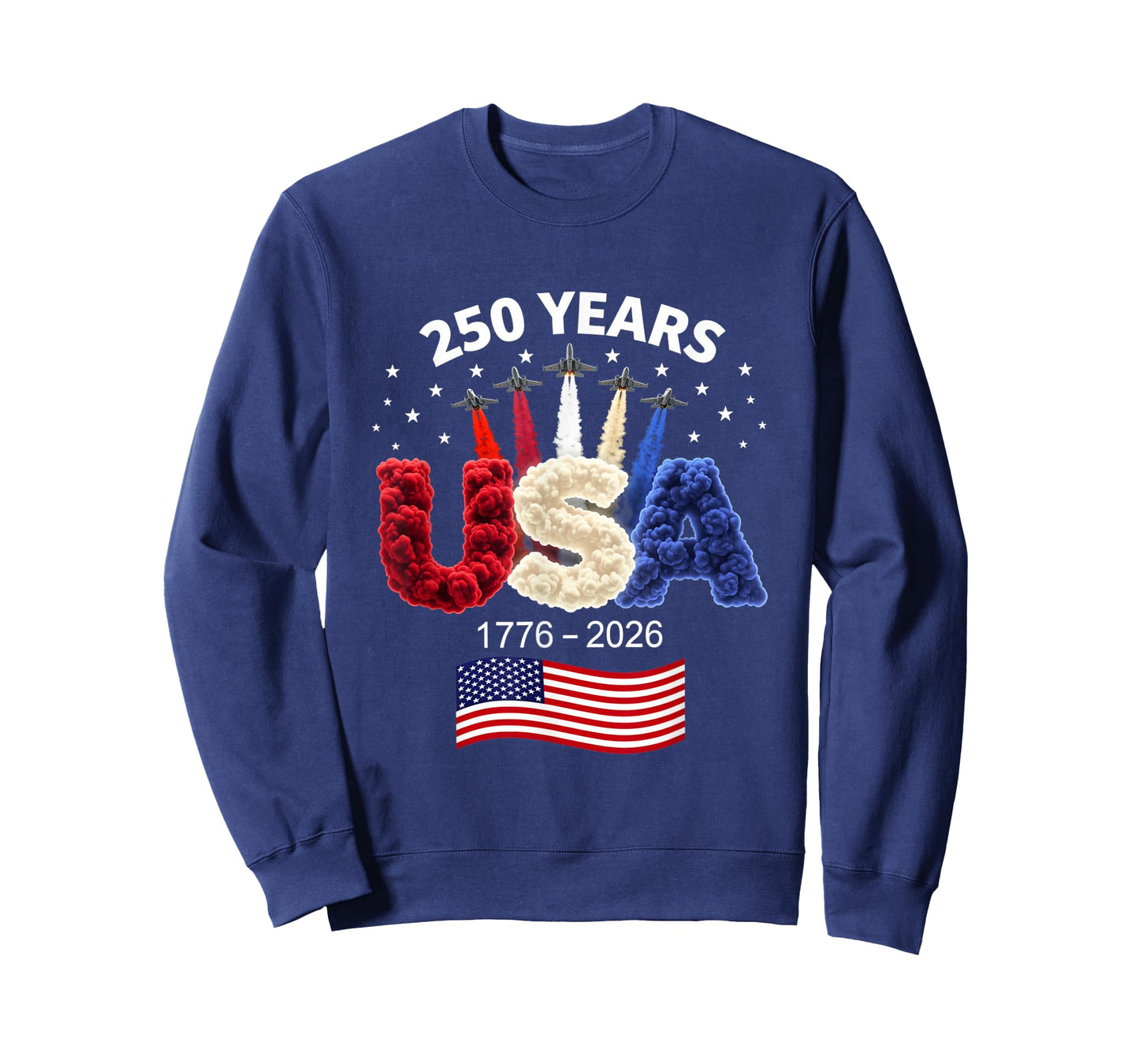 USA 250th Anniversary American Flag 250 Years 4th of July T-Shirt