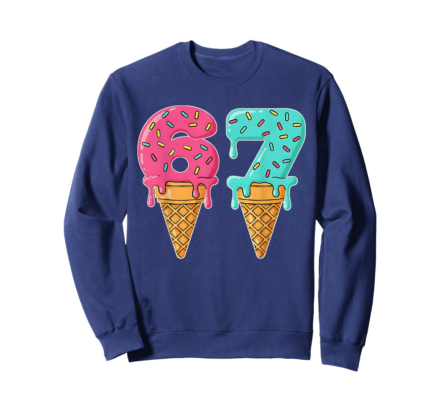 Baseball Drip Ice Cream 67 Baseball T-Shirt
