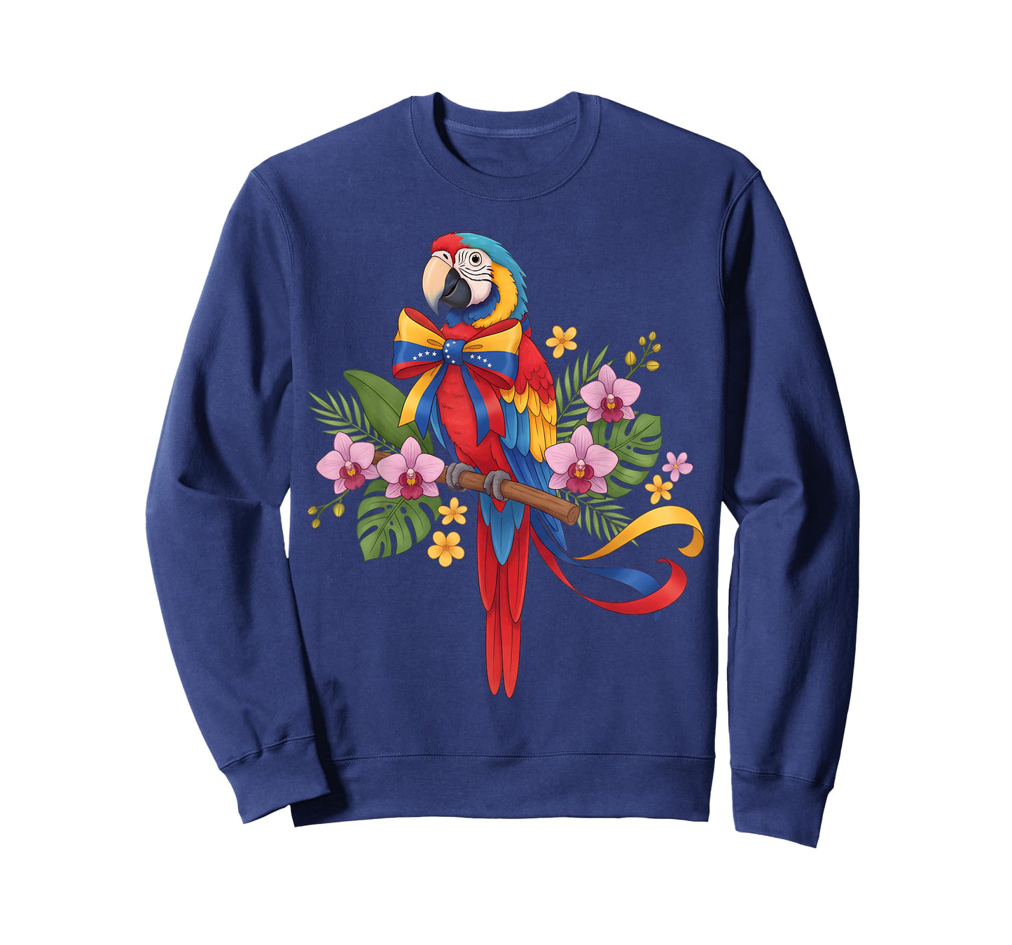 Venezuela Parrot Watercolor Flag Colors Tropical Floral T-Shirt