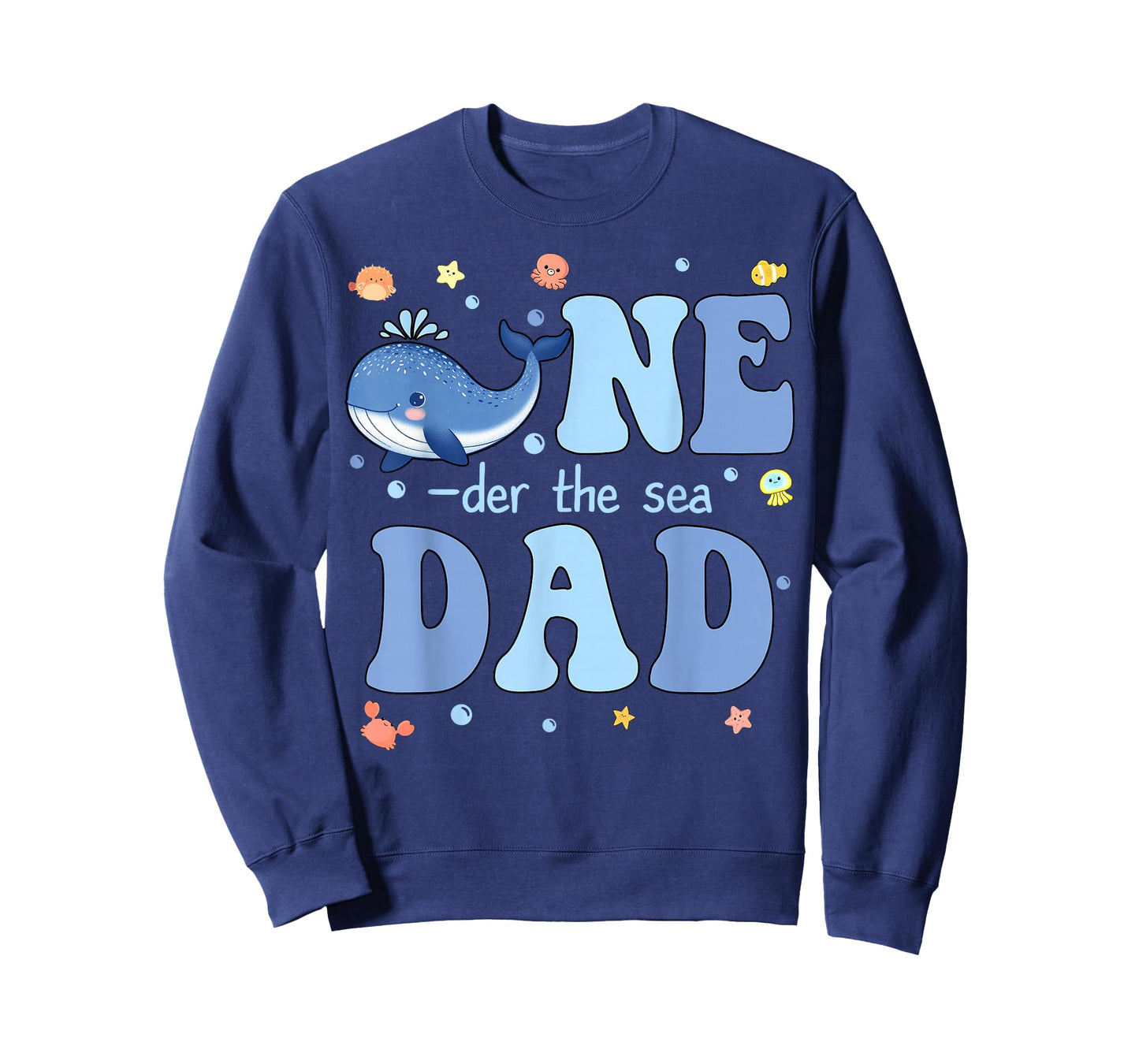 One-der The Sea Dad of Birthday Girl Boy Kids Ocean Bday T-Shirt