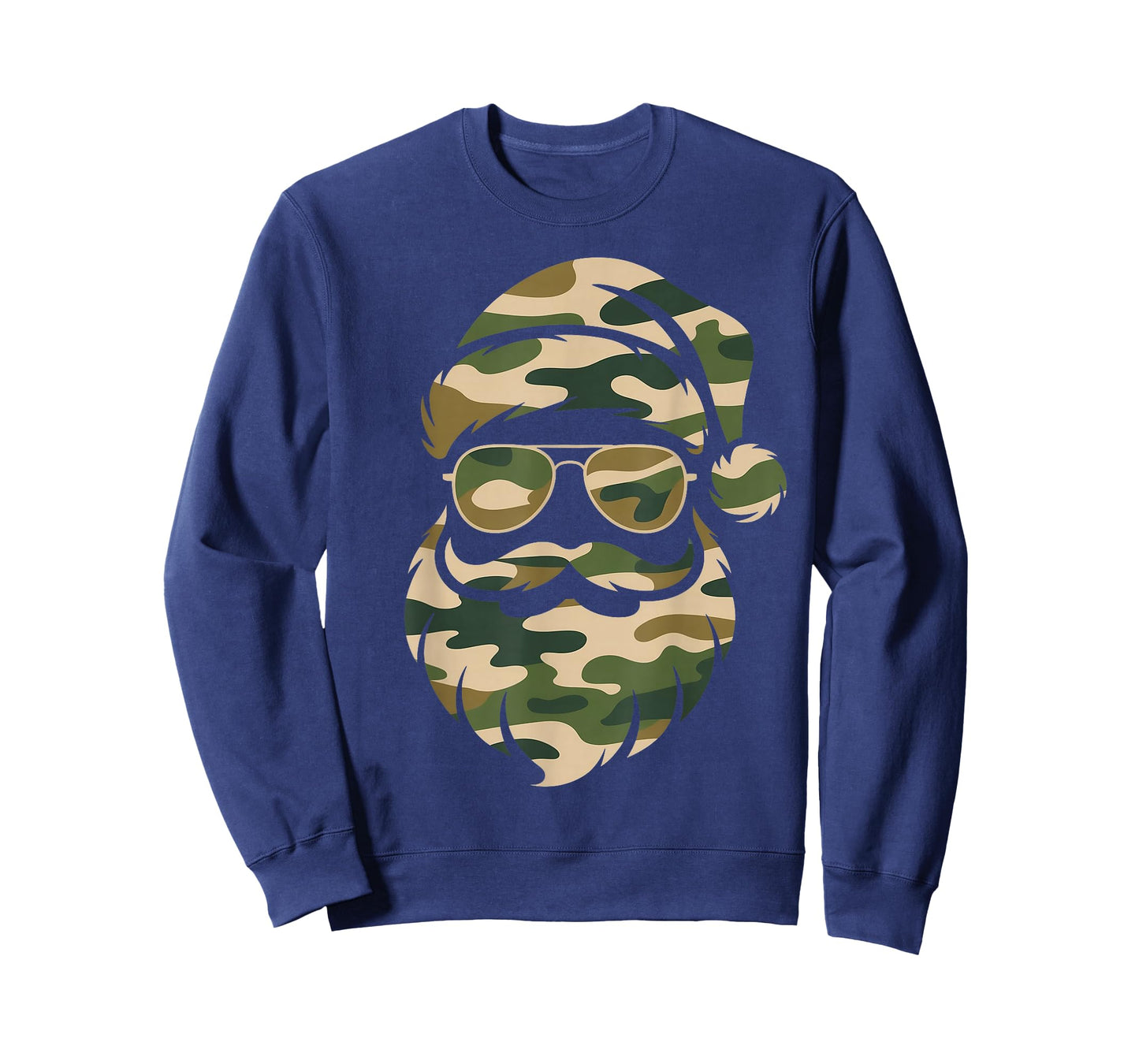 Vintage Santa Face Camouflage Christmas Xmas Camo Men Boys T-Shirt