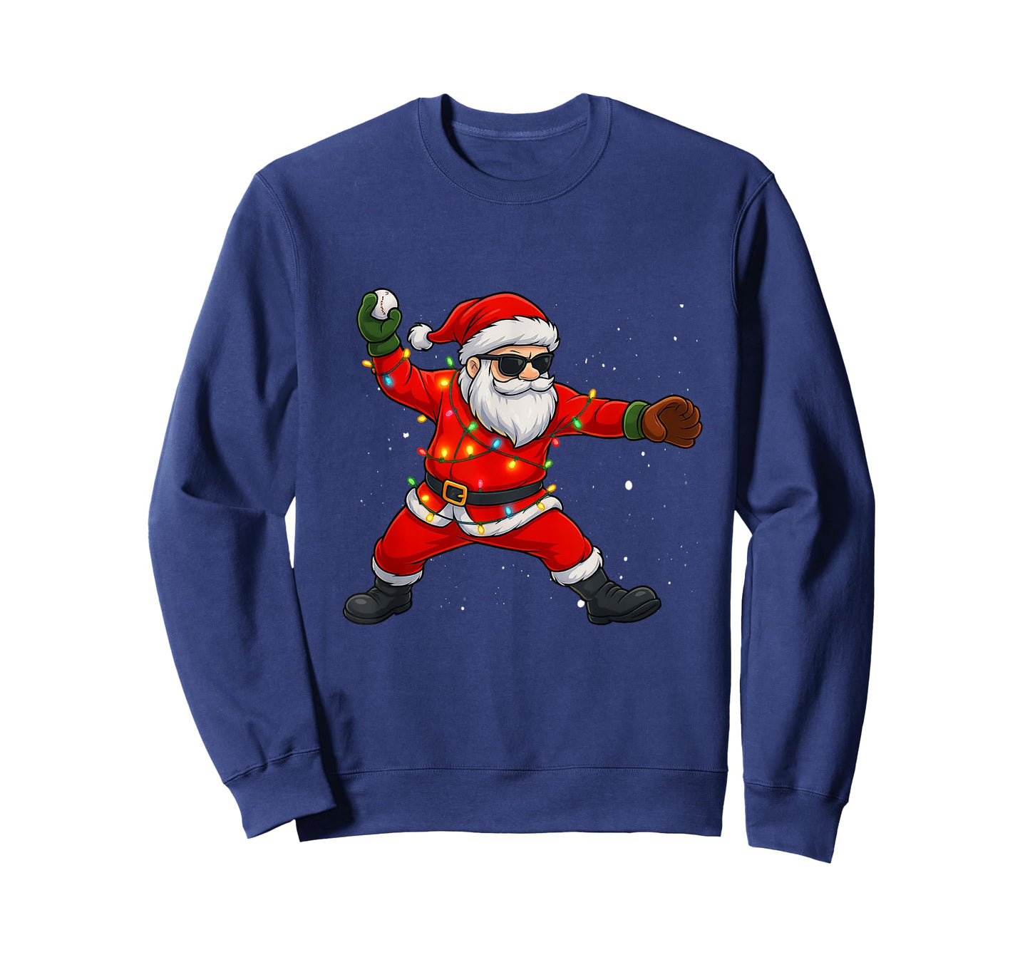 Christmas Santa Claus Baseball Pitcher Boys Kids Teens Xmas T-Shirt
