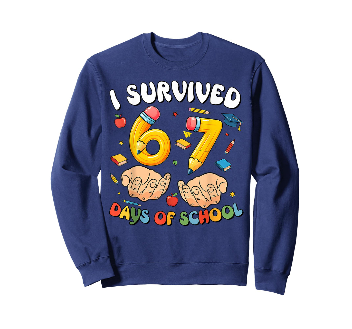 I Survived 67 Days of School Funny Six Seven 6 7 Meme Z Gen T-Shirt