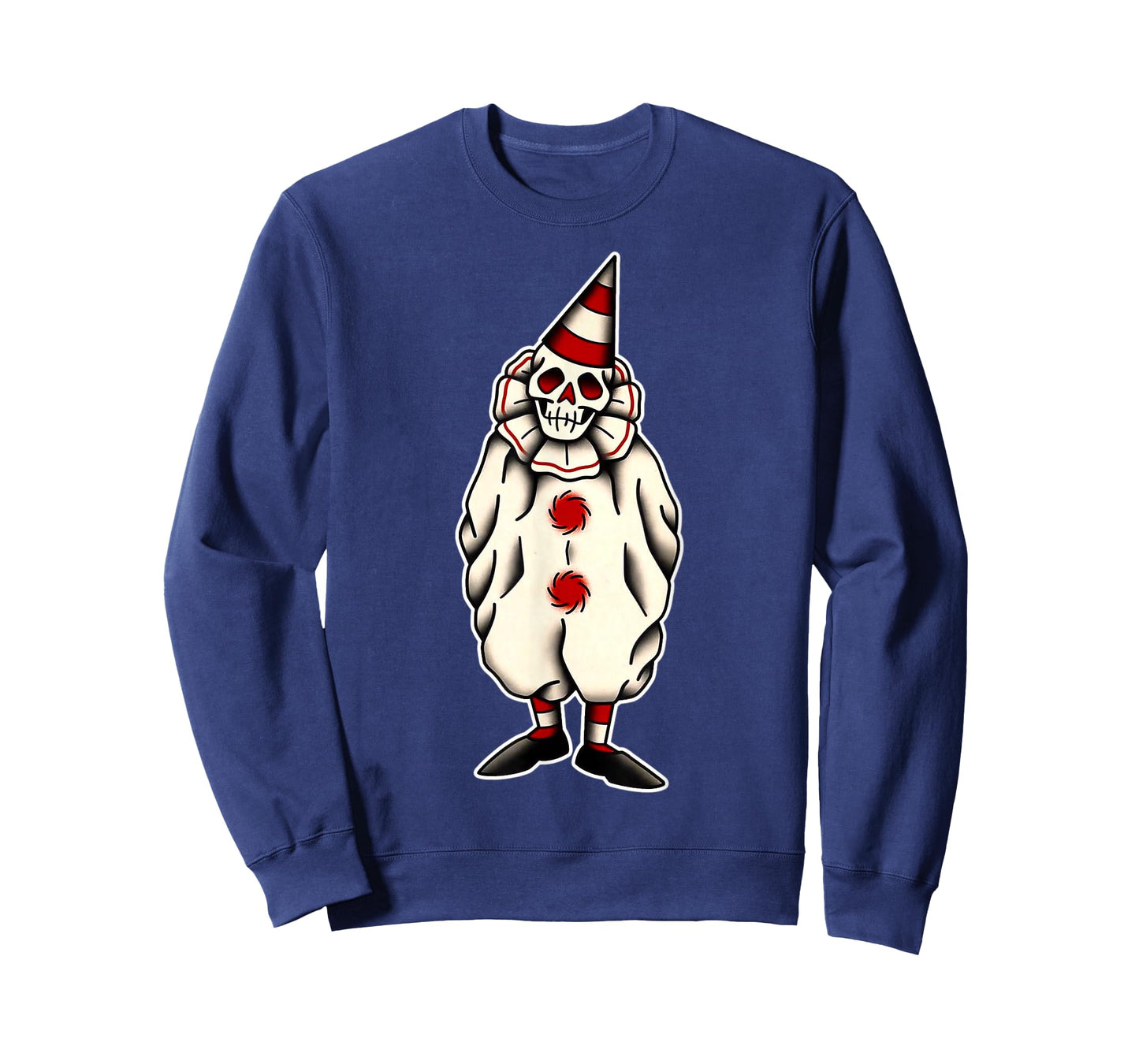 Skeleton Clown Skull Spooky Trick-or-Treat T-Shirt