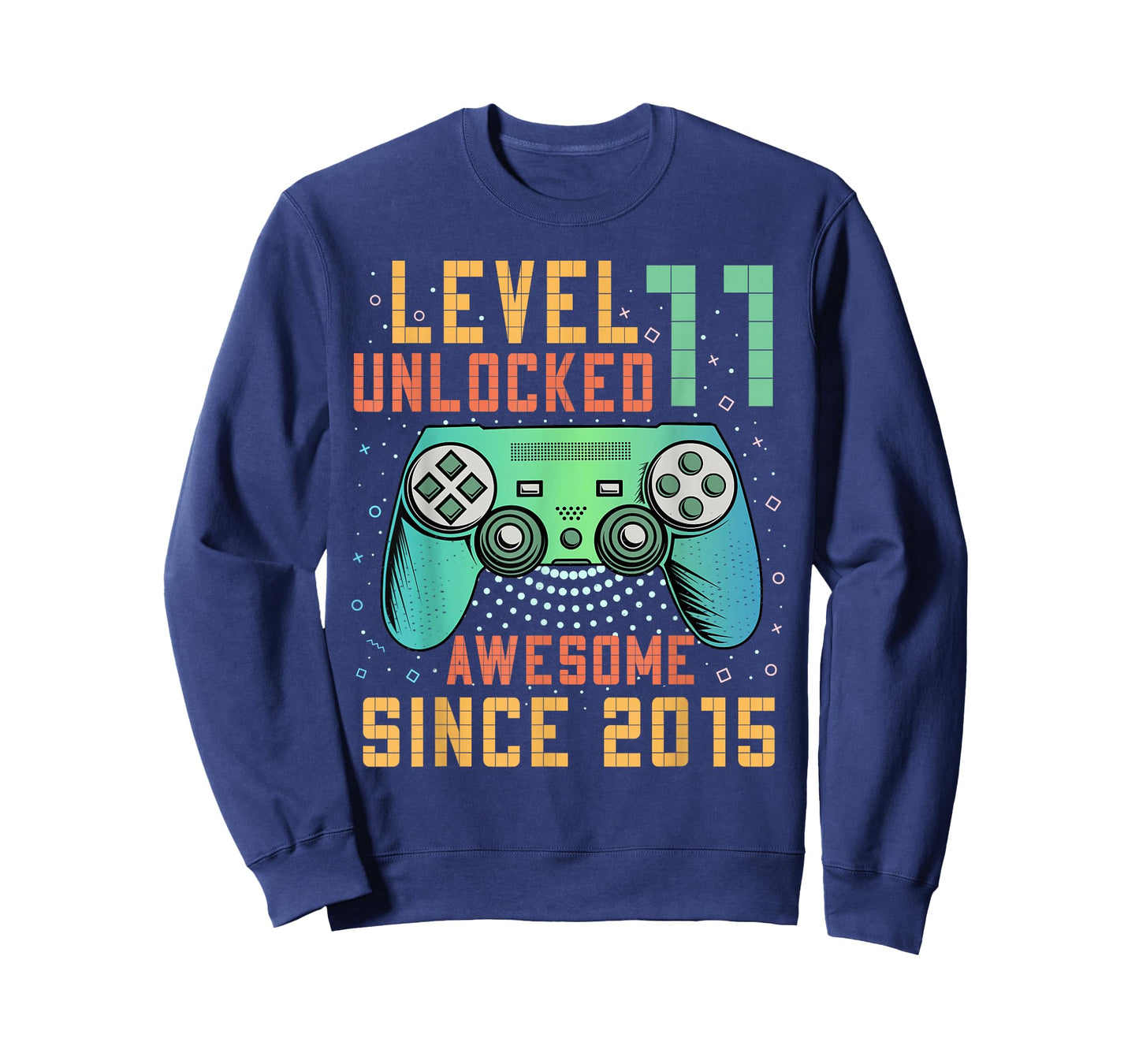 Level 11 Unlocked Awesome Since 2015 11th Birthday Boy T-Shirt