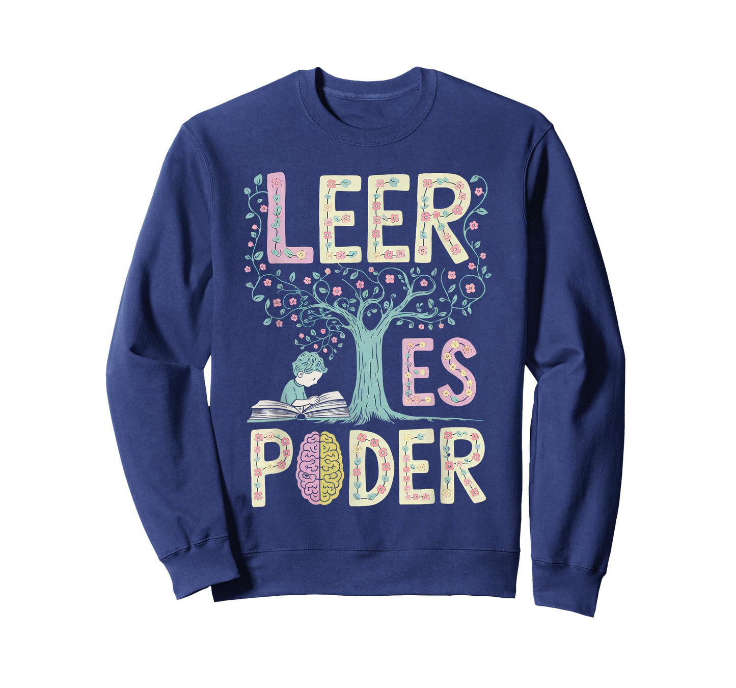 Leer ES Poder Tshirt Mexico Reading Floral Hispanic Heritage T-Shirt