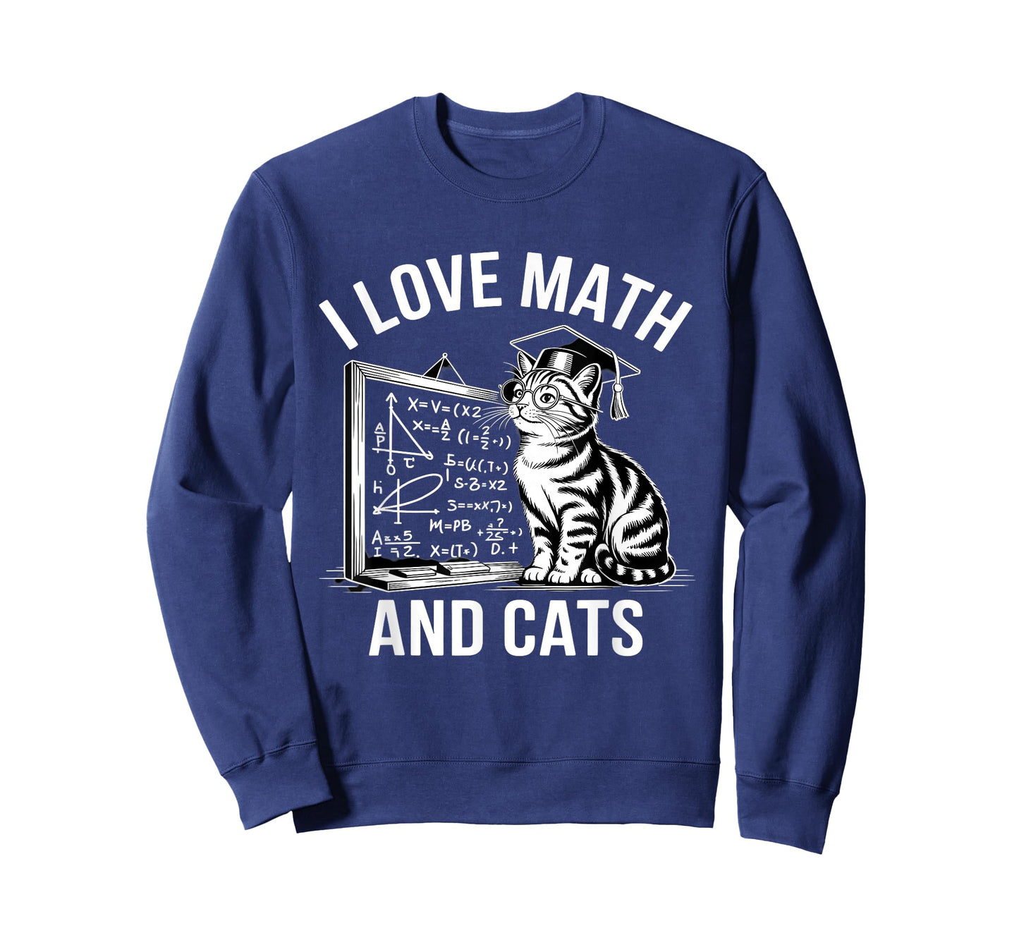 Math Cat Lover Funny Math Teacher I Love Math and Cats T-Shirt