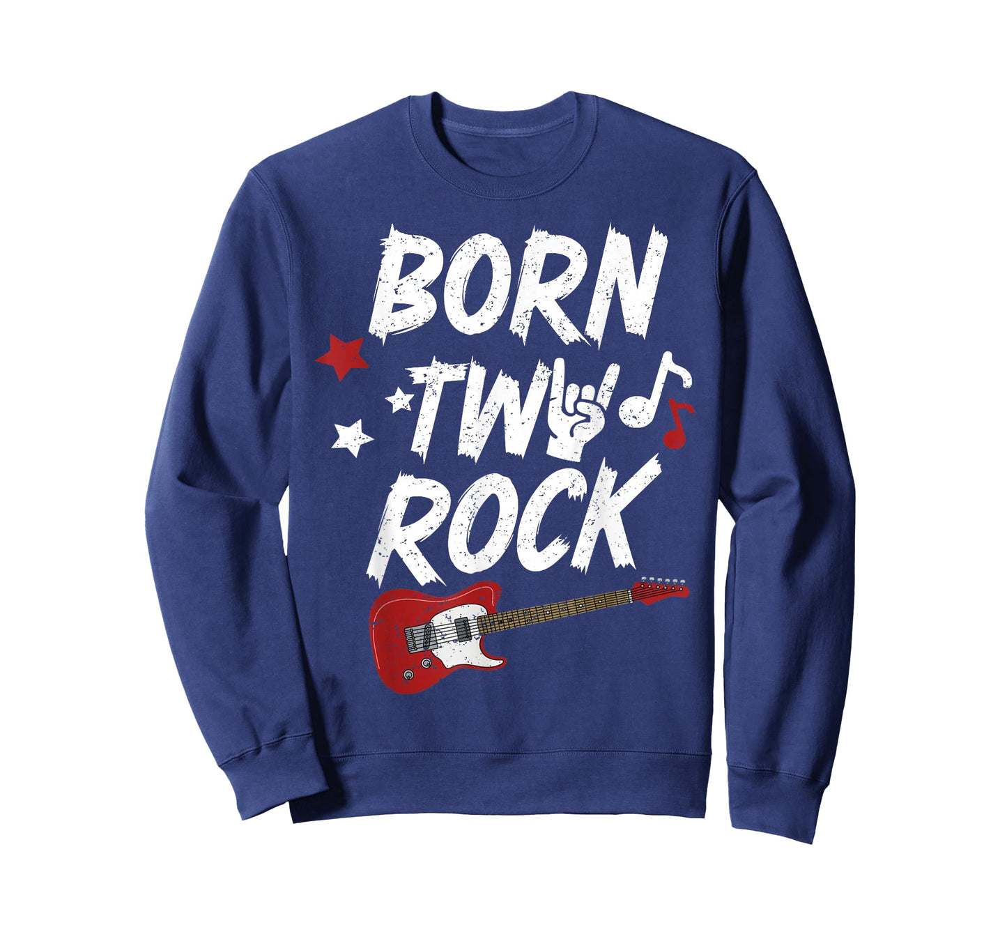 Kids 2nd Birthday Guitar Born Two 2 Year Old Rock Bday Boys T-Shirt