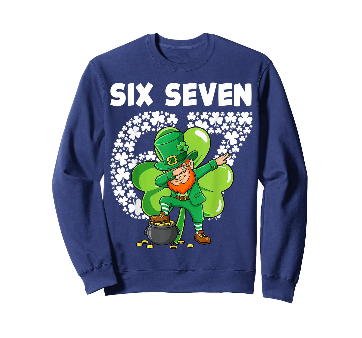 Six Seven 67 Meme St Patricks Day Dab Leprechaun Kids Boys T-Shirt