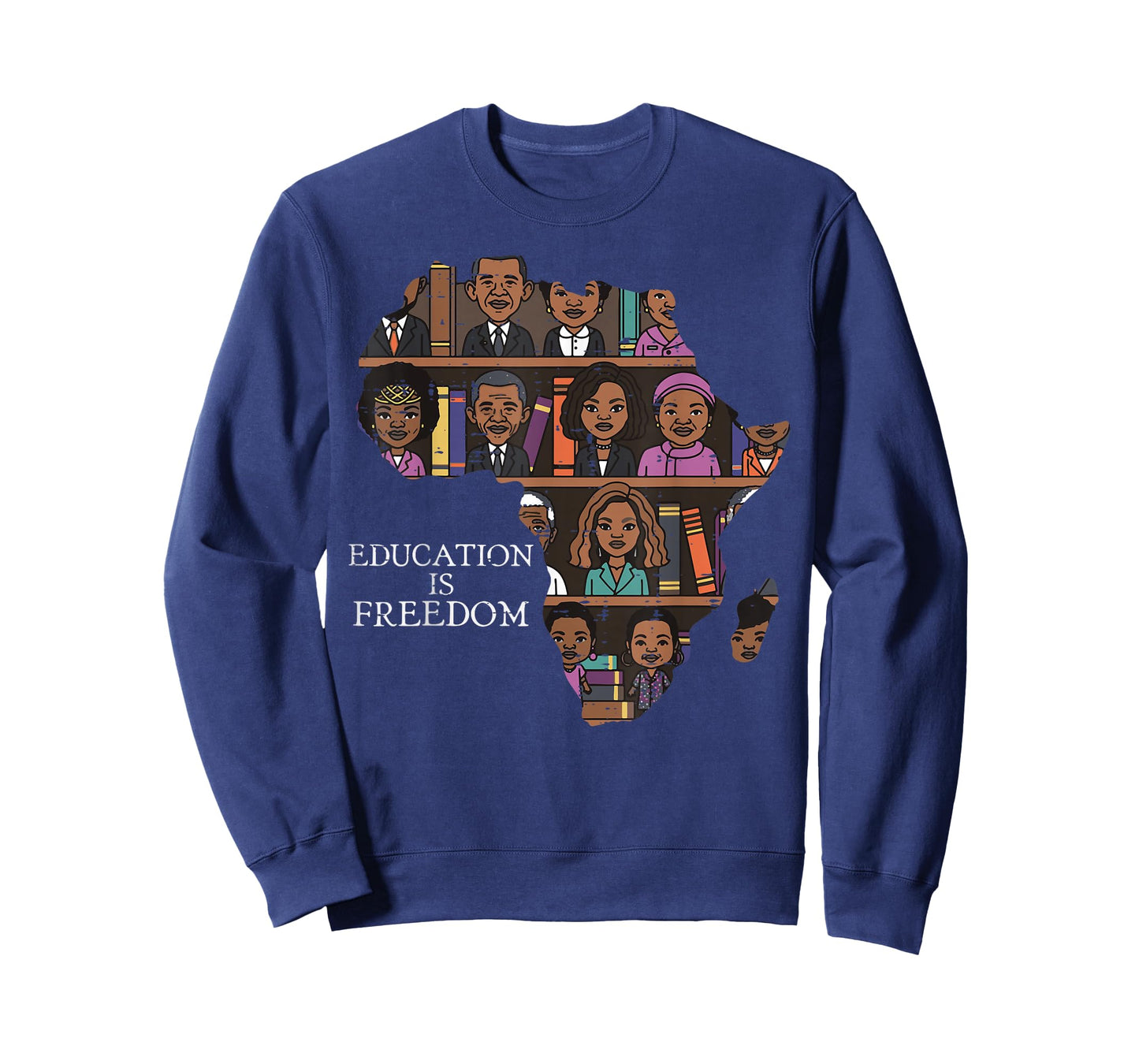 Black History Education Freedom Africa Map Men Women Kids T-Shirt