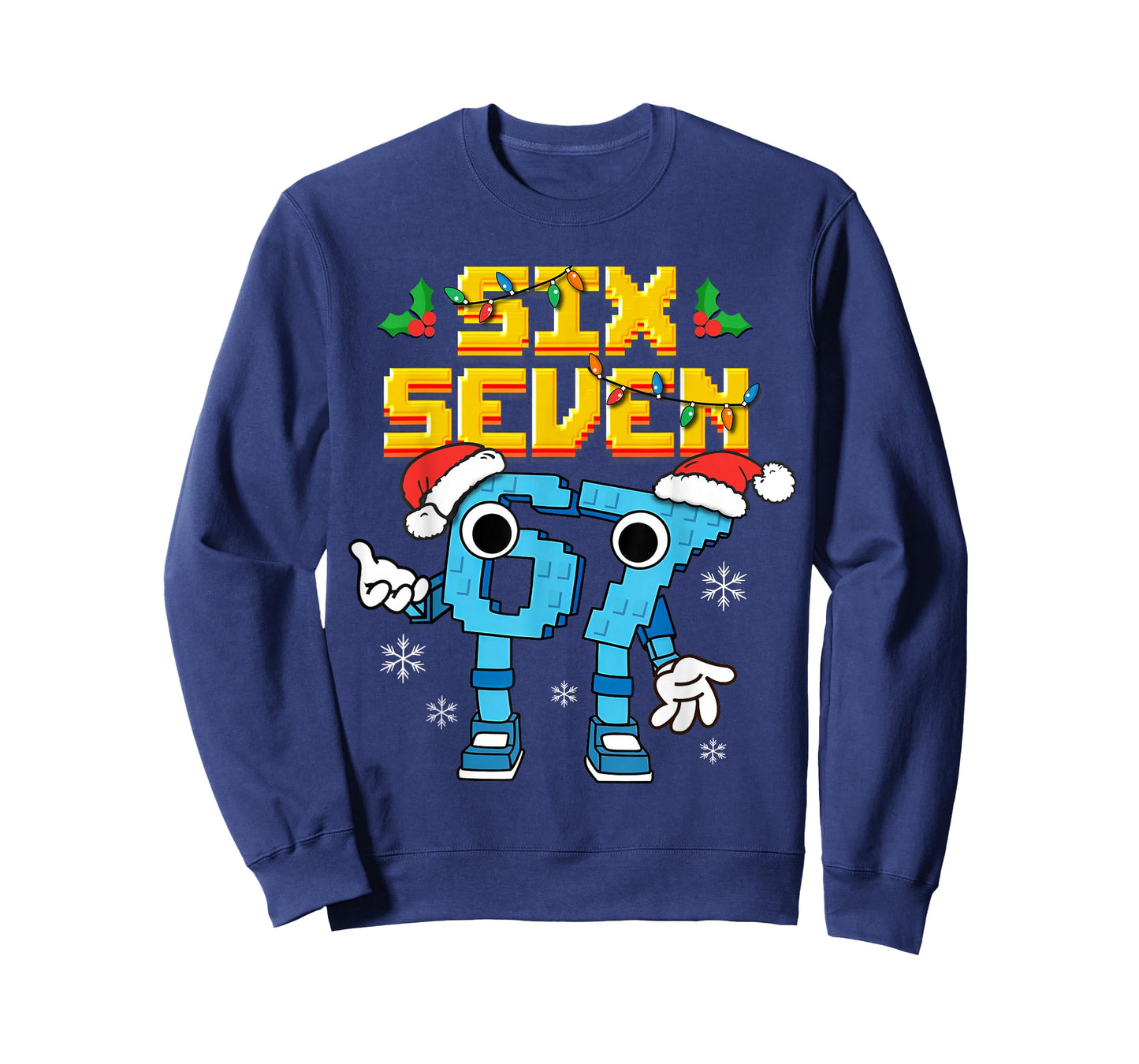 Boys Kids 67 Xmas Six Seven Meme Christmas Pajama Shirt T-Shirt