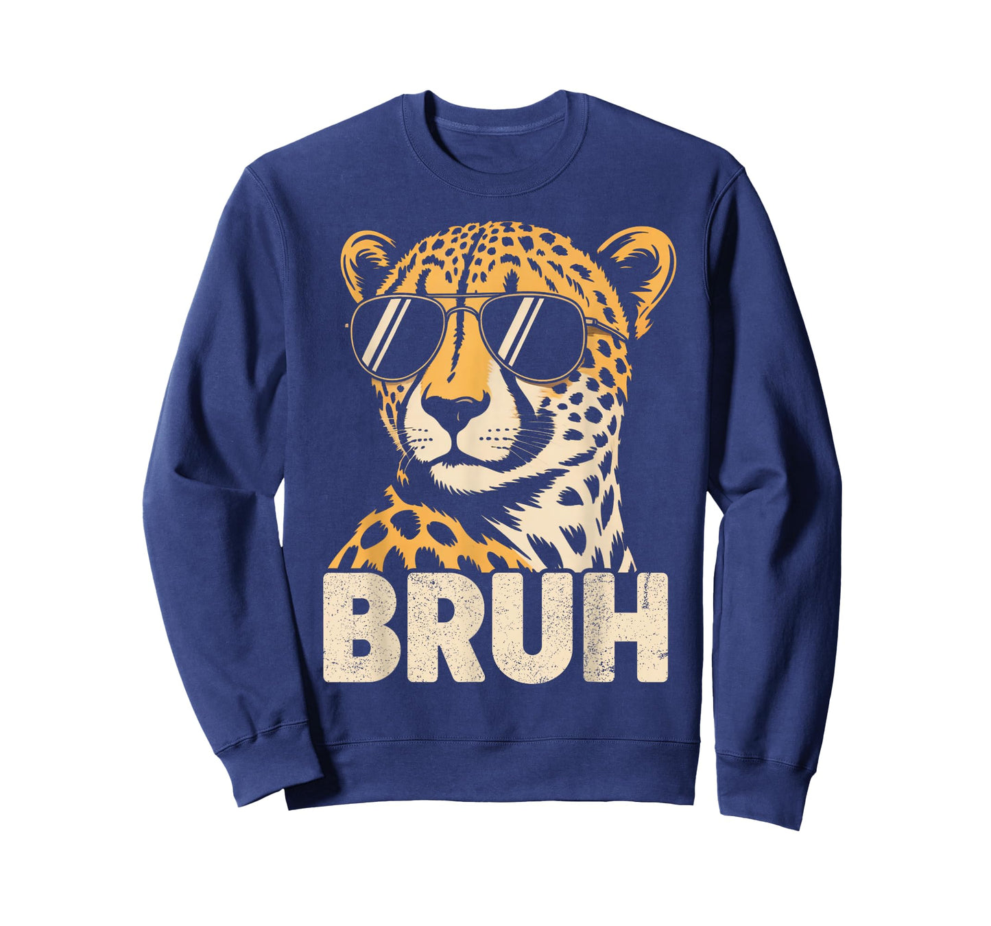Bruh Cheetah Meme Graphic Tee Men Boys Animal Print Kids T-Shirt