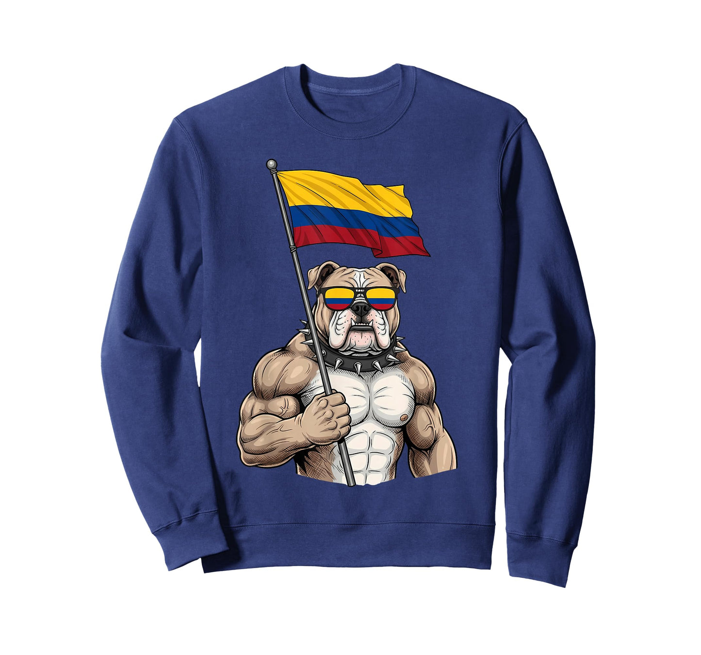 Colombia Flag Bulldog Colombian Roots Colombian Pride T-Shirt