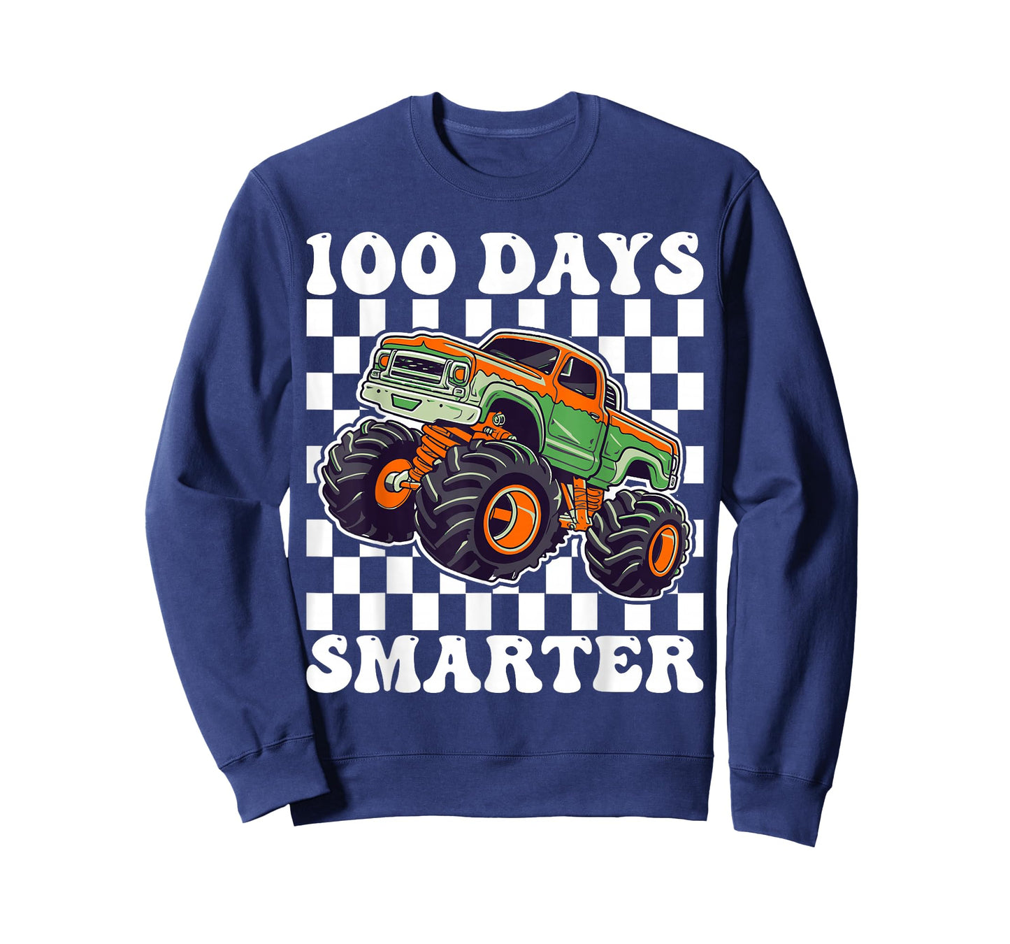 100 Days Smarter 100th Day of School Monster Truck Boys Kids T-Shirt