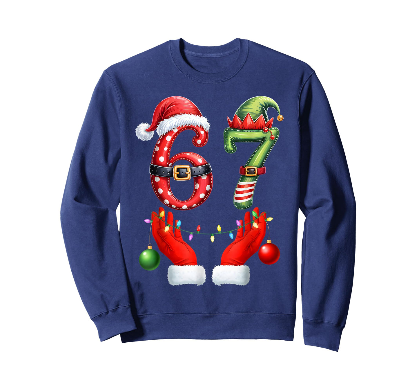 67 Christmas 6 7 Meme Pajamas Holiday Gen Alpha Slang T-Shirt
