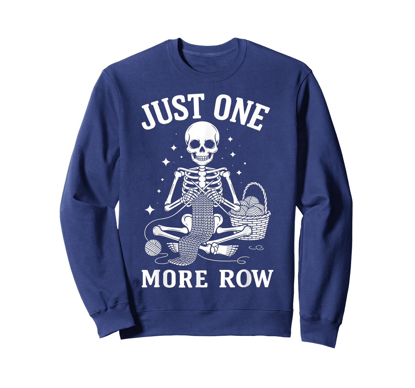 Just One More Row Crochet Skeleton Crocheting Knitting Lover T-Shirt