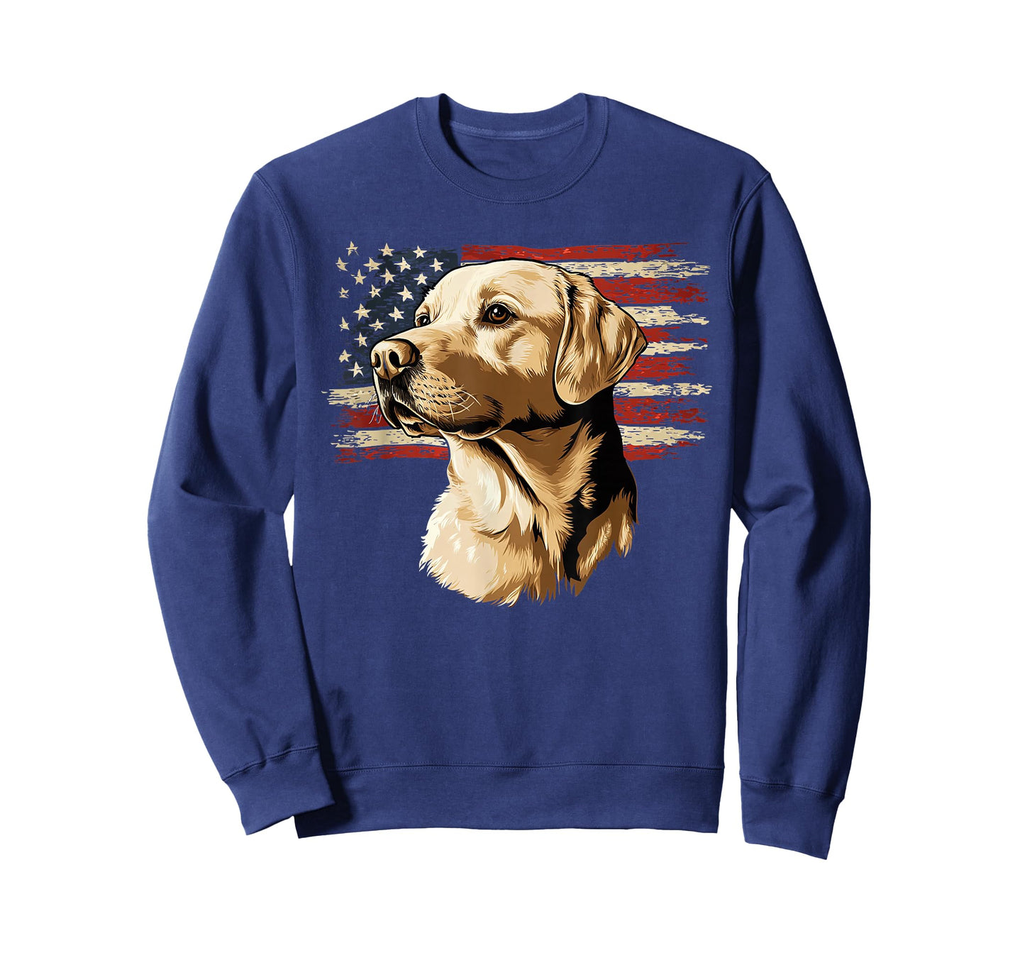 Yellow Labrador USA Flag T-Shirt