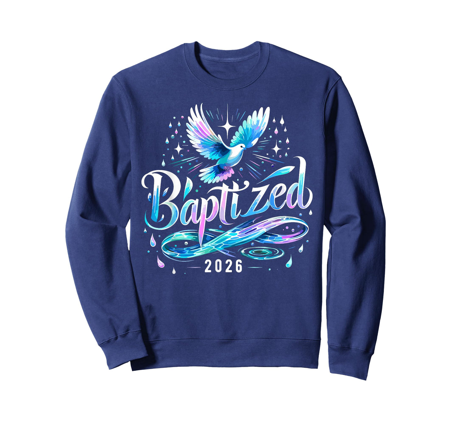 Baptized 2026 Shirt Christian Water Baptism Church Group T-Shirt