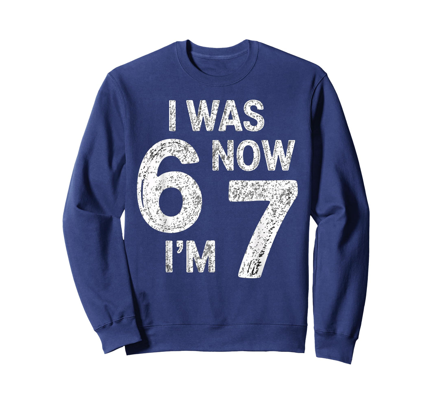 Vintage 7 Year Old Birthday I was 6 Now I'm 7 67 Funny Alpha T-Shirt