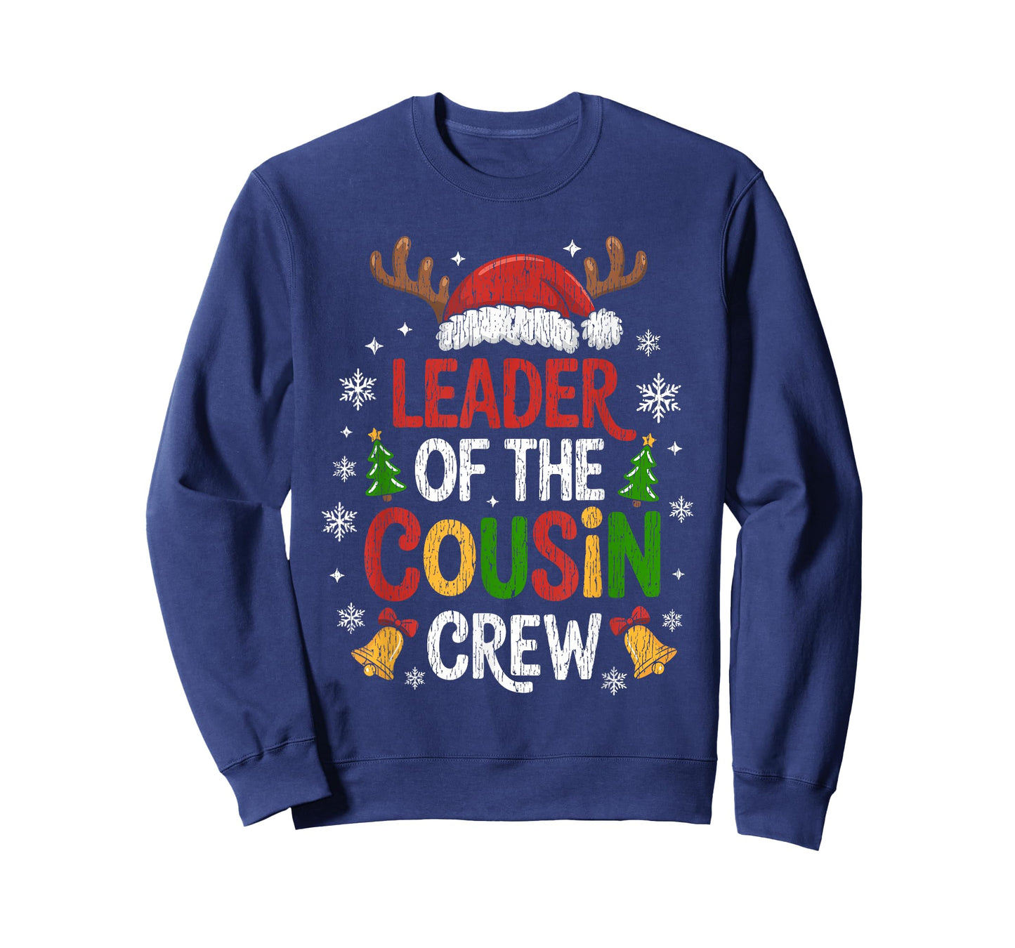 Leader of The Cousin Crew Christmas Family Matching Xmas T-Shirt