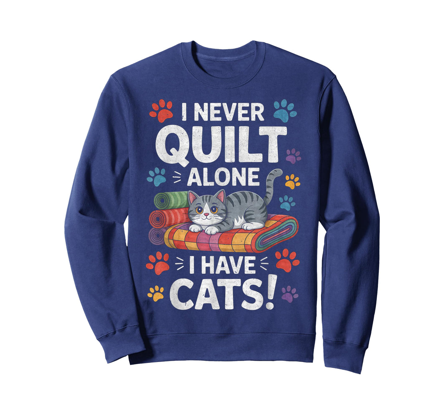 Funny Quilting Art for Men Women Cat Quilt Sewing Quilter T-Shirt