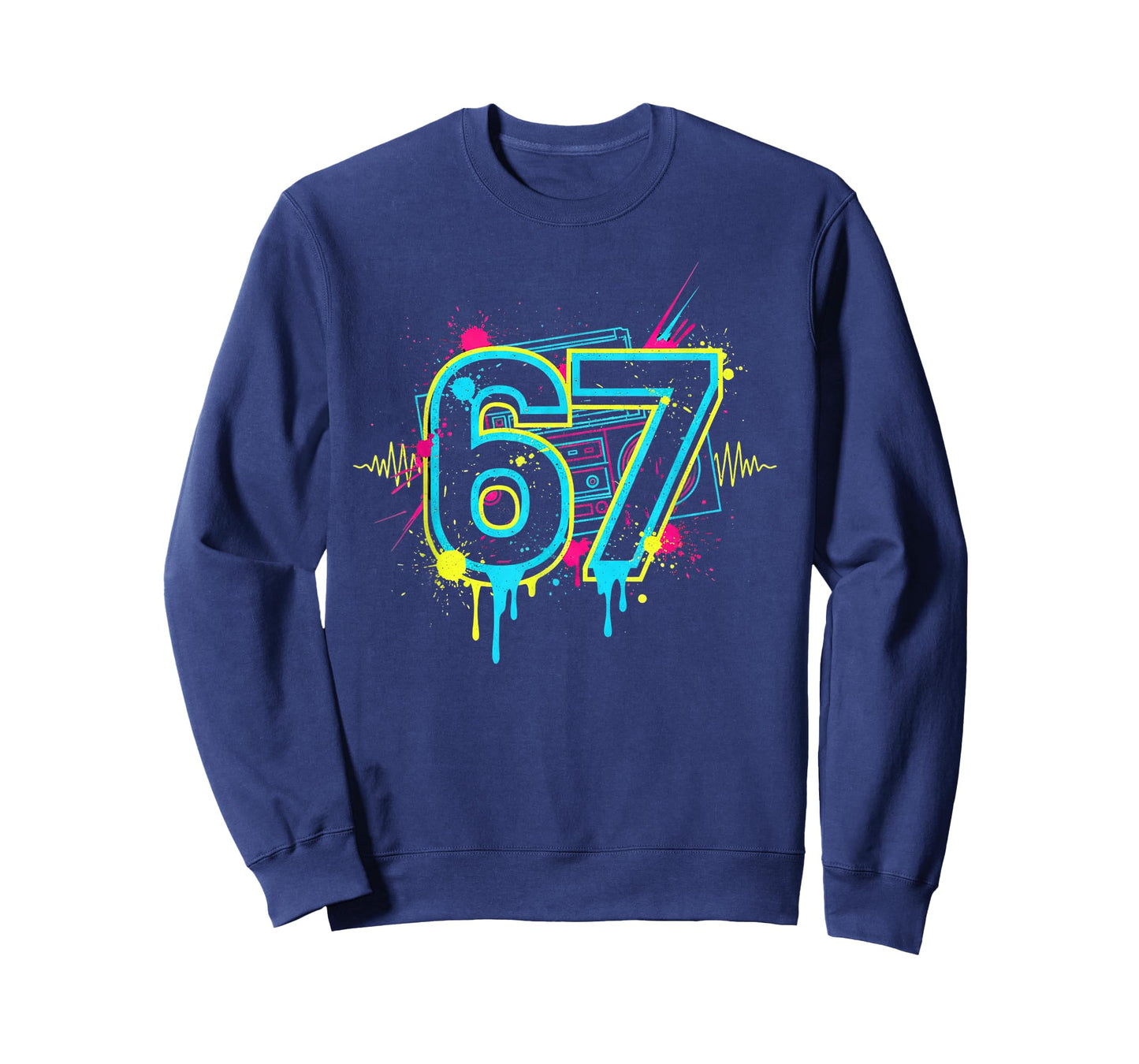 Funny Six Seven 6 7 Meme Graffiti for Men Women Girls T-Shirt