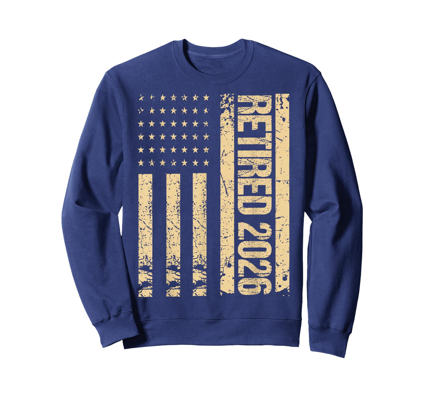 Retirement 2026 Retired 2026 USA American Flag Men Women T-Shirt