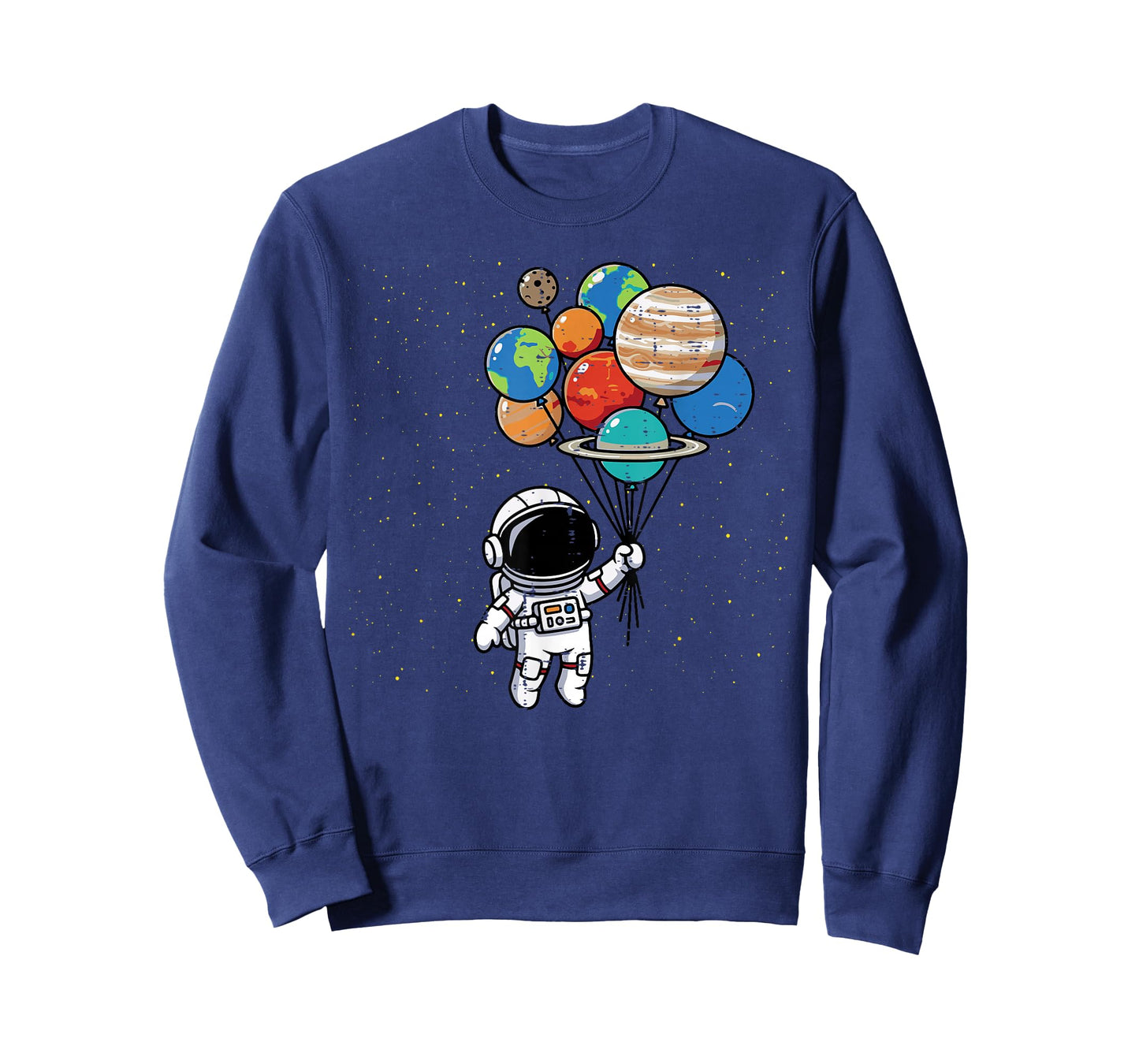 Astronaut Planet Balloons Cute Space Galaxy Boys Girls Kids T-Shirt