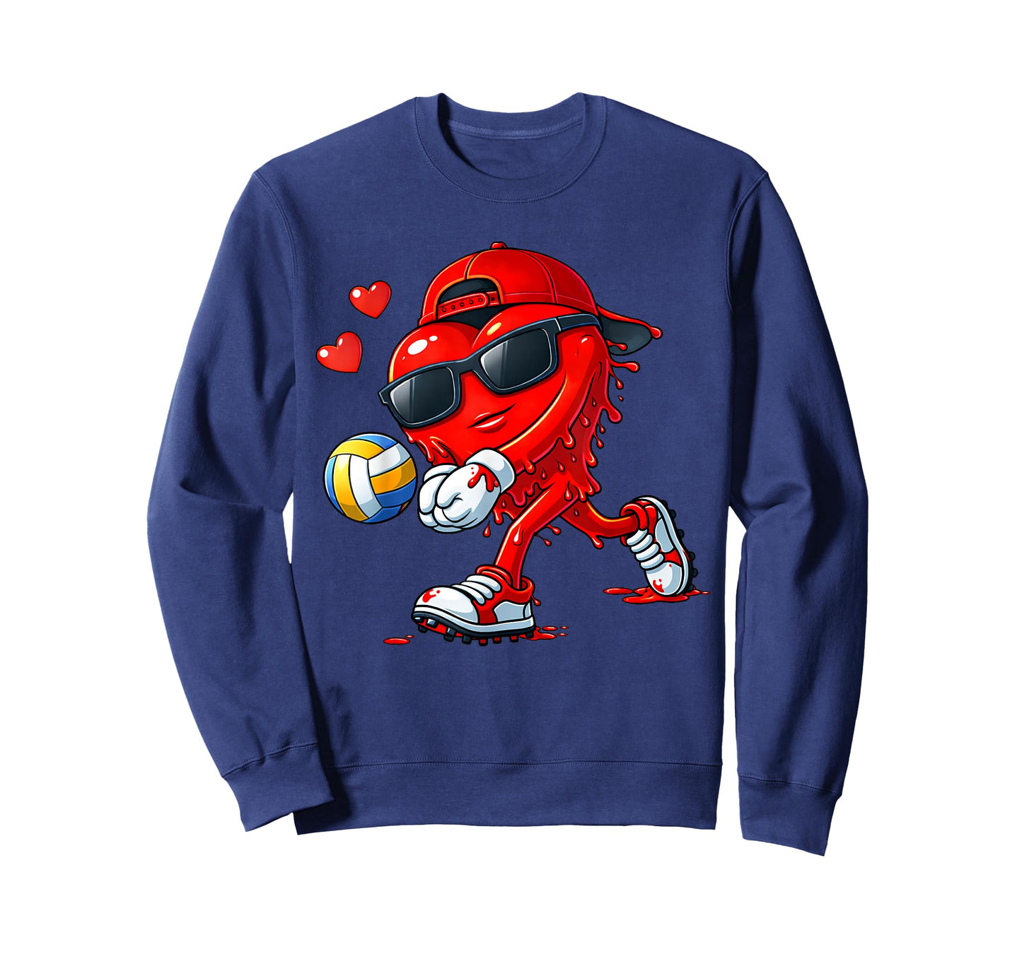 Valentine Volleyball Heart Drip Sport Valentines Day Boys T-Shirt