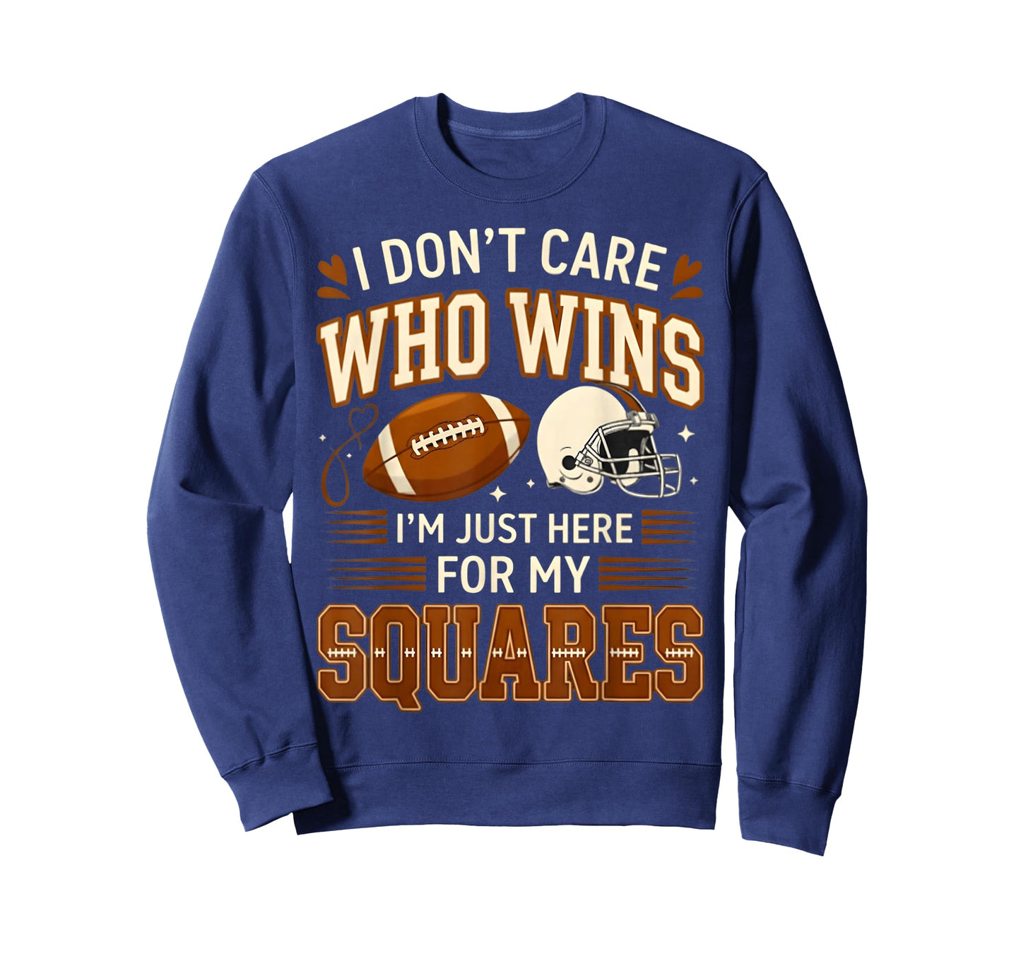 I Don’t Care Who Wins I’m Just Here for My Squares Football T-Shirt