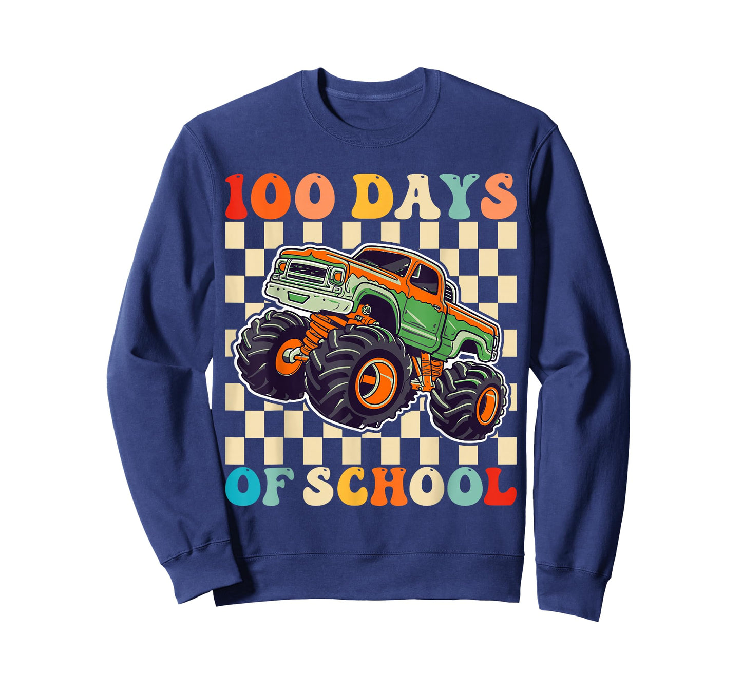 Boy 100 Days of School 100th Day Monster Truck for Boys Kids T-Shirt