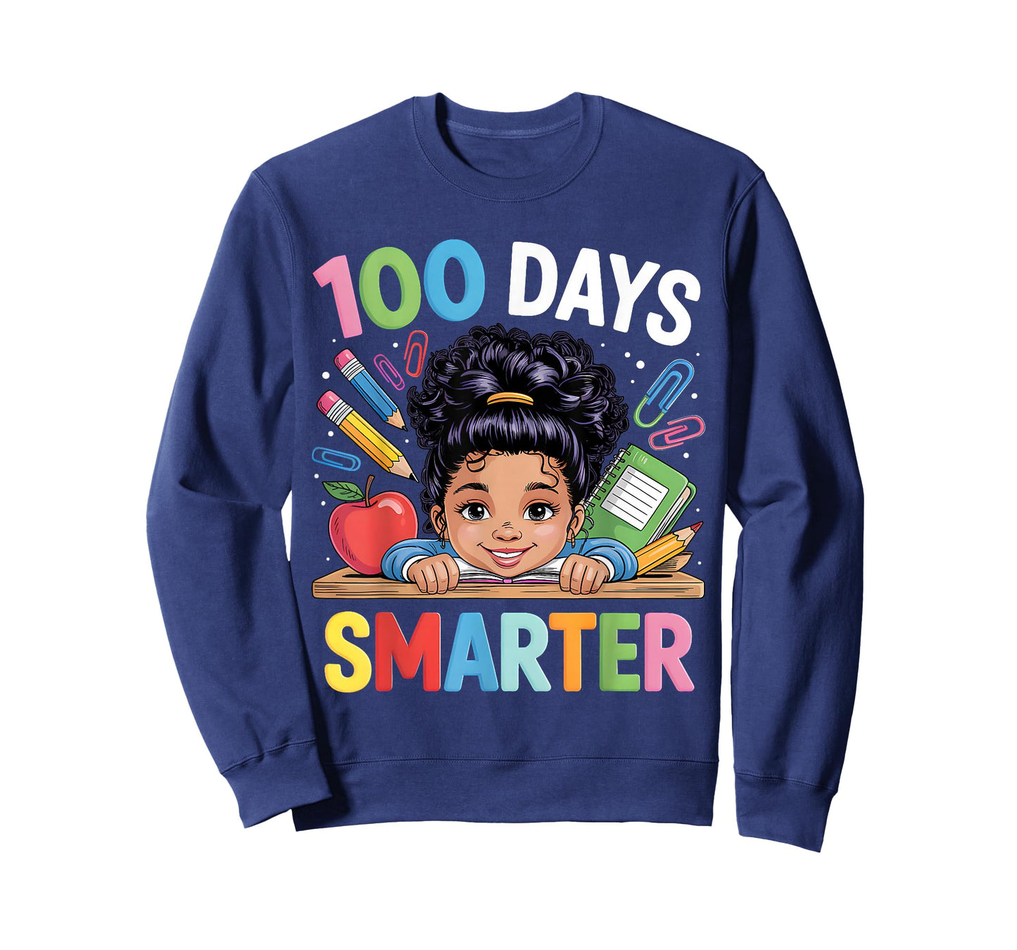 100 Days of School Funny Afro Girl Kids 100th Day Teacher T-Shirt