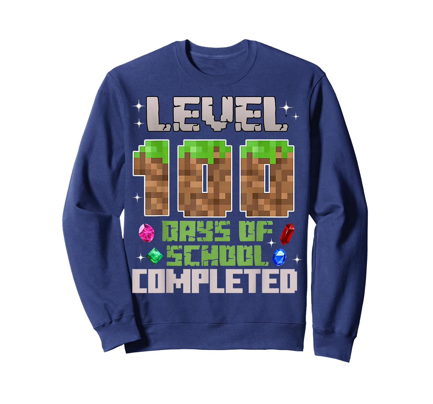 Level 100 Days of School Completed Pixel Game Boy Kids T-Shirt